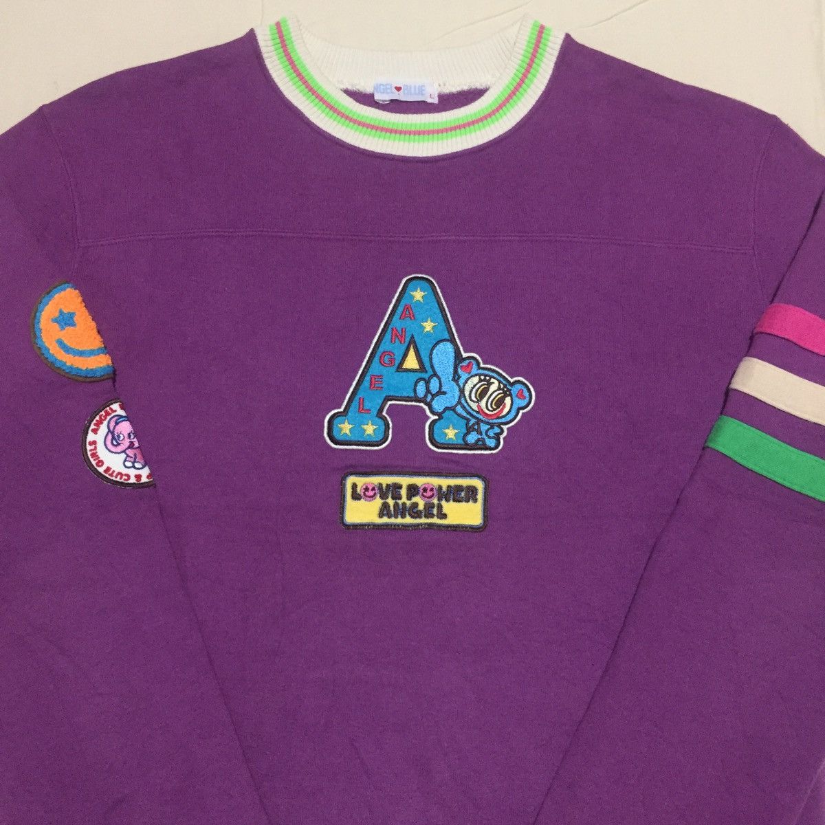 Angel Blue Vintage Angel Blue Embroidered Sweatshirt Crewneck Size L / US 10 / IT 46 - 2 Thumbnail