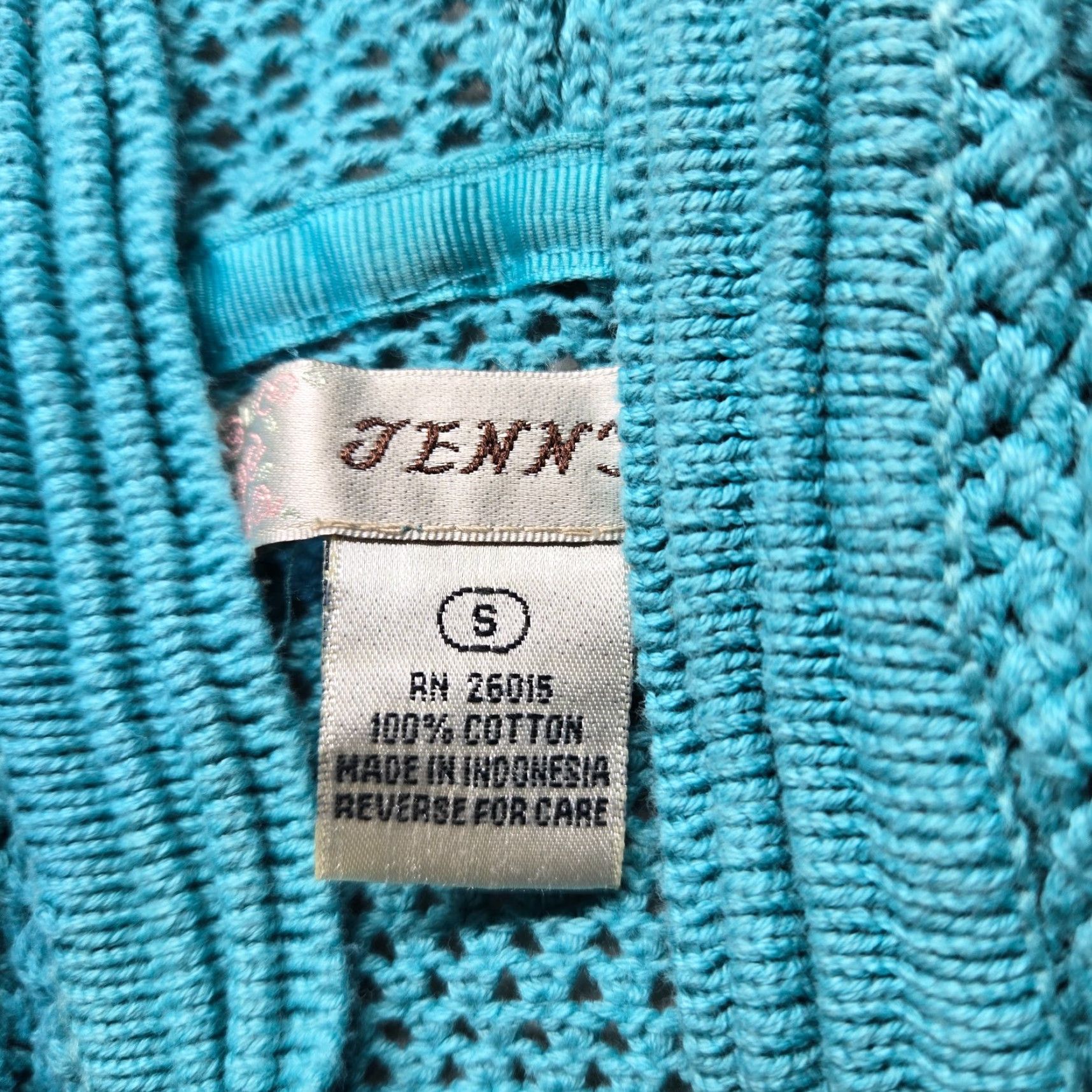 Vintage VINTAGE Jenni Women's Sweatshirt Hoodie Pullover S Small Blue Cotton Knit Casual Modern Size S / US 4 / IT 40 - 3 Thumbnail