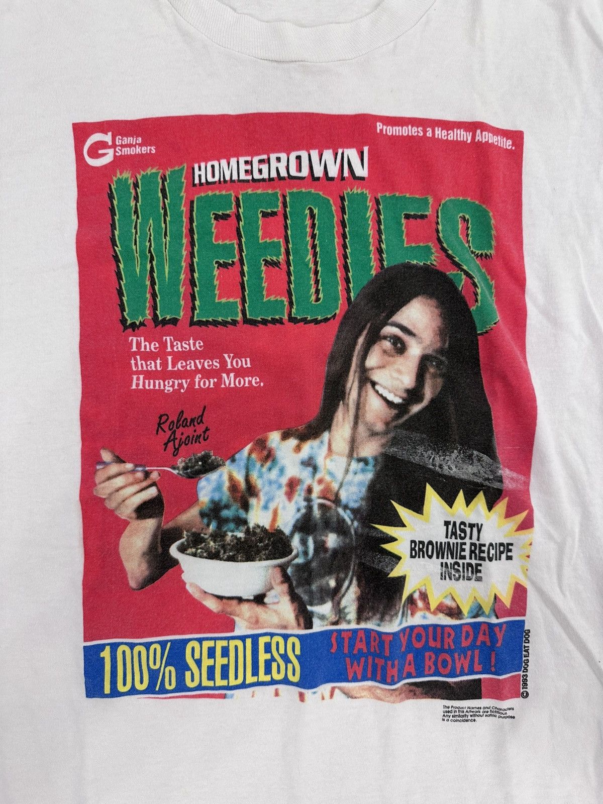 Fruit Of The Loom Vintage 1990s "Homegrown Weedies" Tee Size US L / EU 52-54 / 3 - 3 Thumbnail
