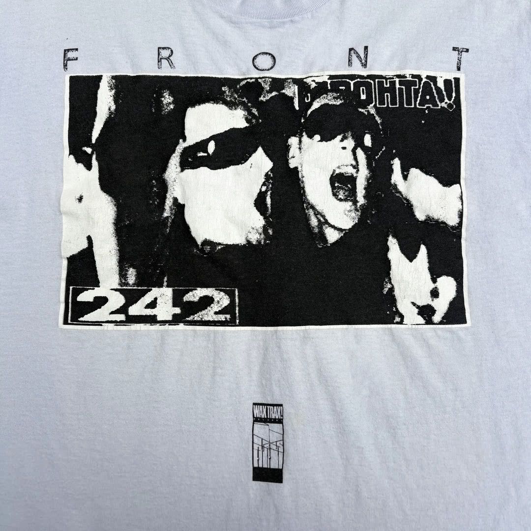 Band Tees Front 242 1990 90s Vintage Wax Trax Band Rare Tour T-Shirt Size US L / EU 52-54 / 3 - 2 Thumbnail