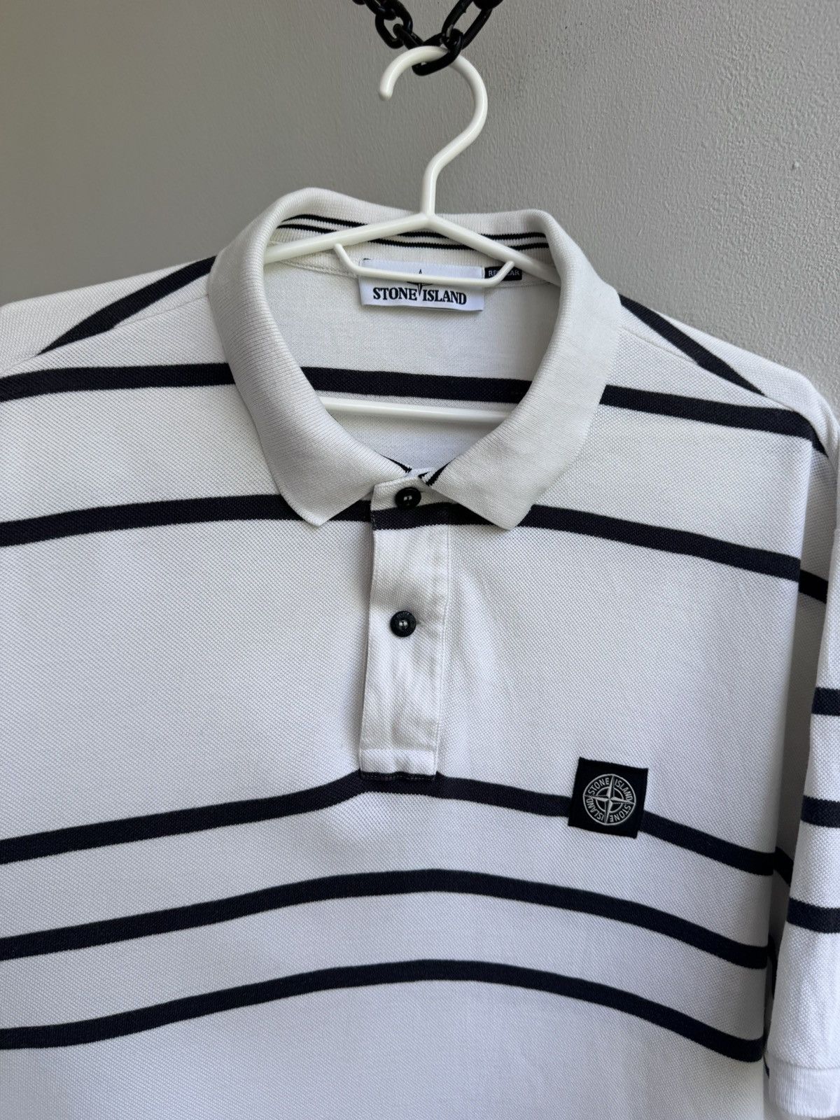Stone Island Stone Island Patch Program Striped Polo T Shirt Tee Size 3XL Size US XXL / EU 58 / 5 - 6 Thumbnail