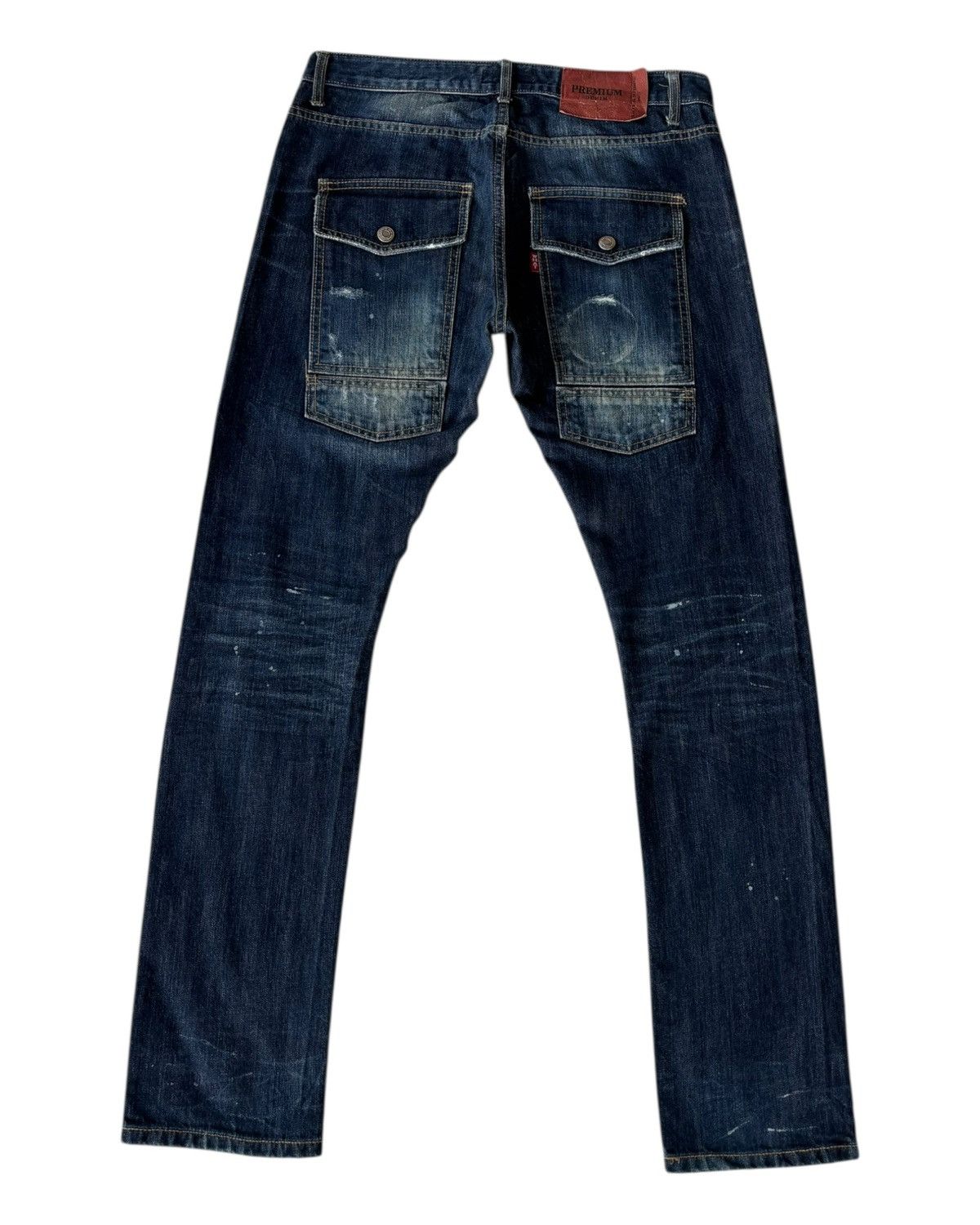 Hysteric Glamour × Japanese Brand Vintage Premium Denim Dot & Stripe Paul Distressed Slim Jean Size US 33 - 10 Thumbnail