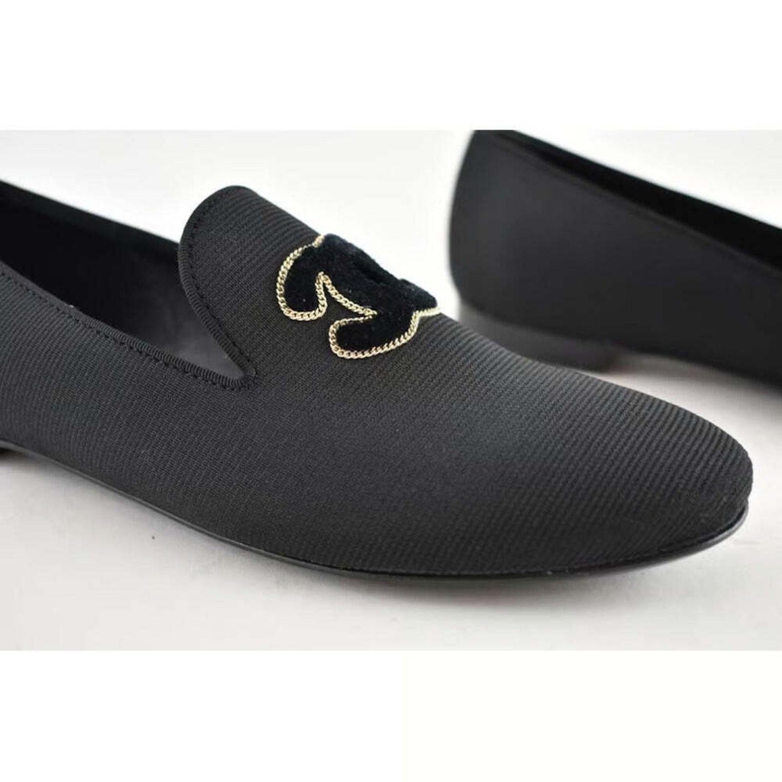 Chanel Grosgrain Chain Around Mule Mocasin Ballet Loafer Flat 34.5 Size US 4.5 / IT 34.5 - 3 Thumbnail