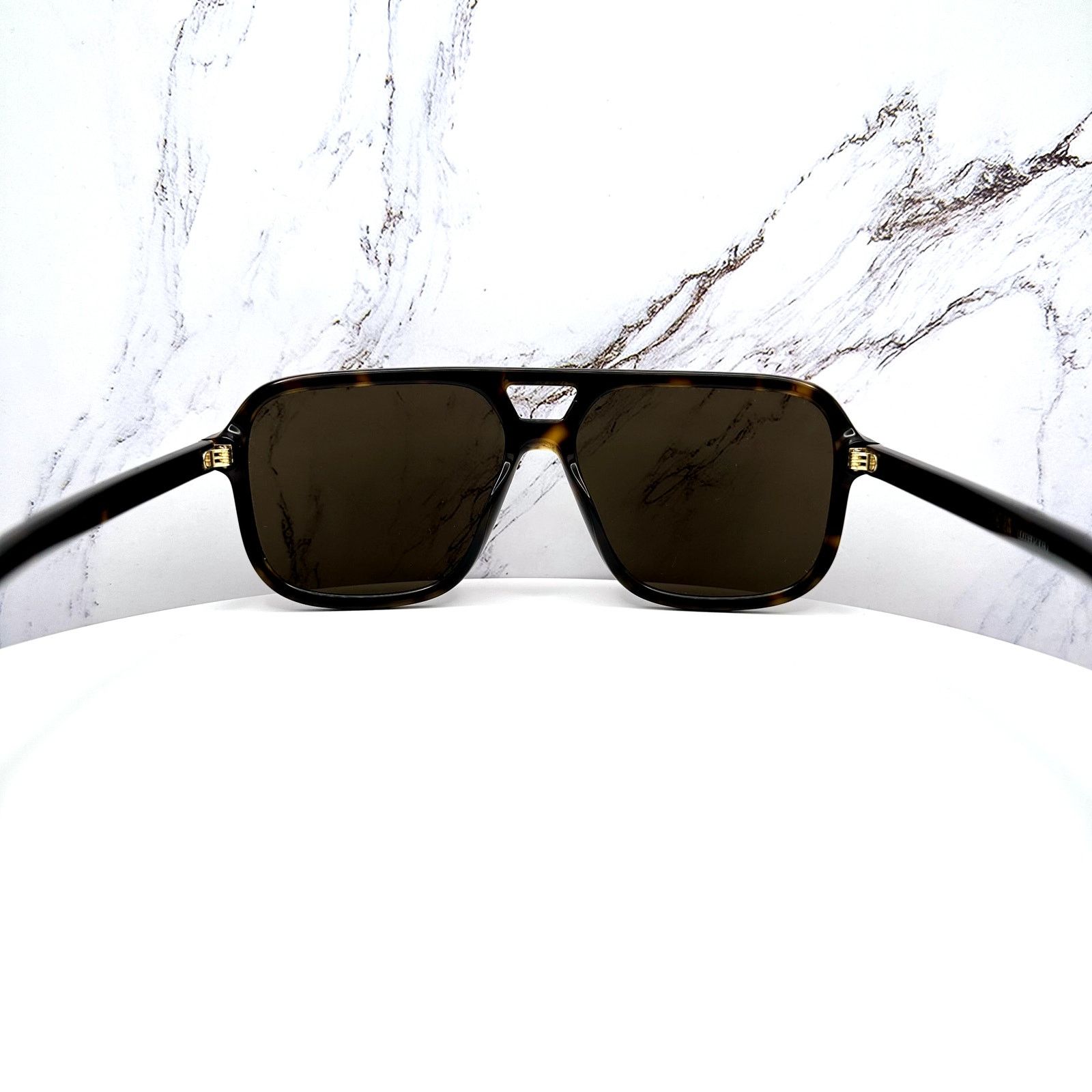 Dolce & Gabbana New Dolce & Gabbana Sunglasses Brown Aviator Pilot Gold Size ONE SIZE - 14 Thumbnail
