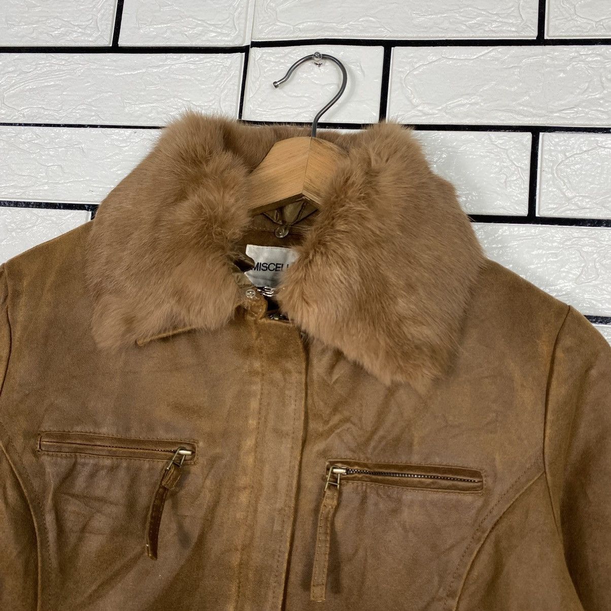 Japanese Brand 📌Vintage Leather Jacket Miscelanny Fur Size US XXS / EU 40 - 9 Thumbnail