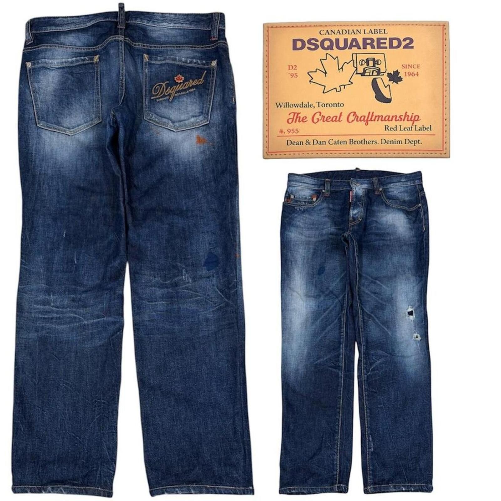 Dsquared2 Rare DSQ2 Toronto Don Mills batch denim jeans Size 34" / US 12 / IT 48 - 1 Thumbnail