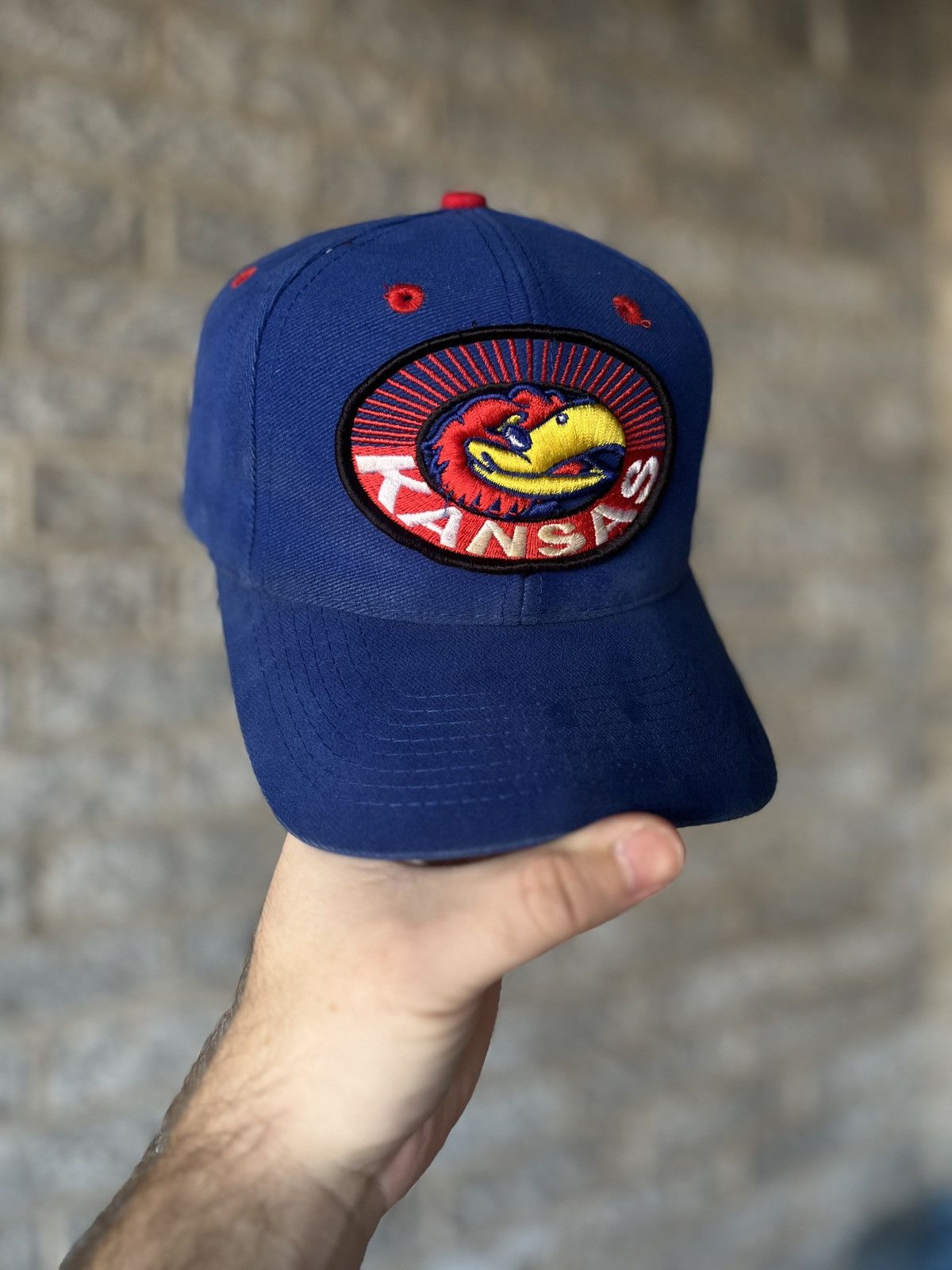 Sports Specialties × Vintage Vintage 90’s Kansas Jayhawks NCAA SnapBack Hat Size ONE SIZE - 1 Thumbnail