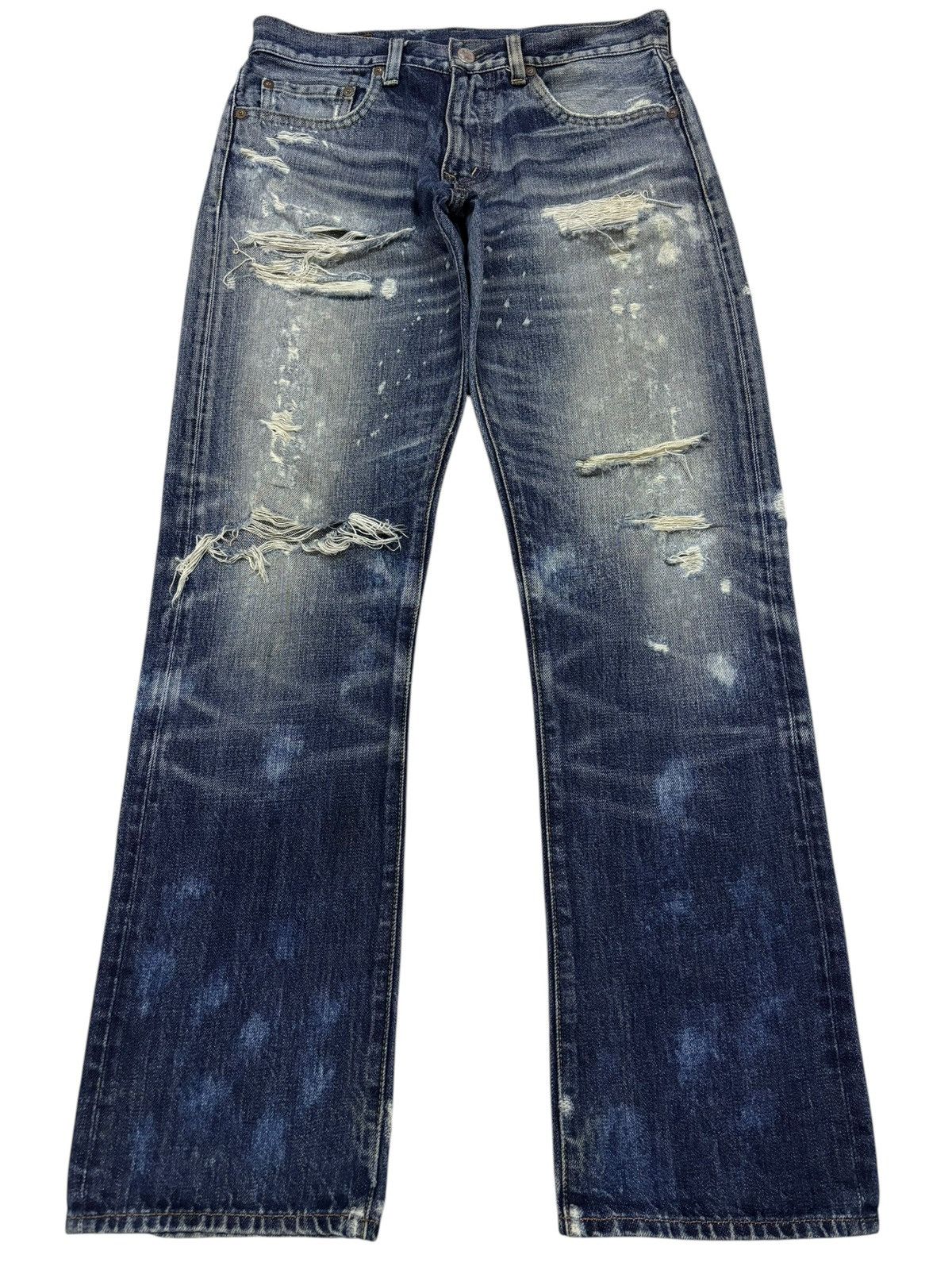 If Six Was Nine × Japanese Brand 90s Vtg RNA Alternative Distressed Faded Splash Jeans Size US 29 - 1 Thumbnail