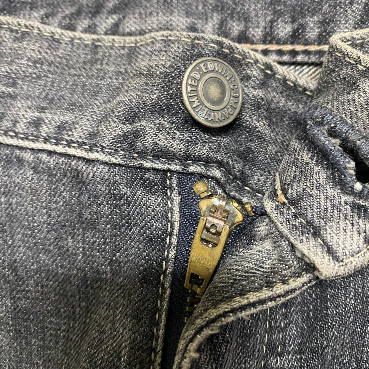 Edwin Vintage Edwin 800sx Black Denim Super Flare Jeans Size US 32 / EU 48 - 19 Thumbnail