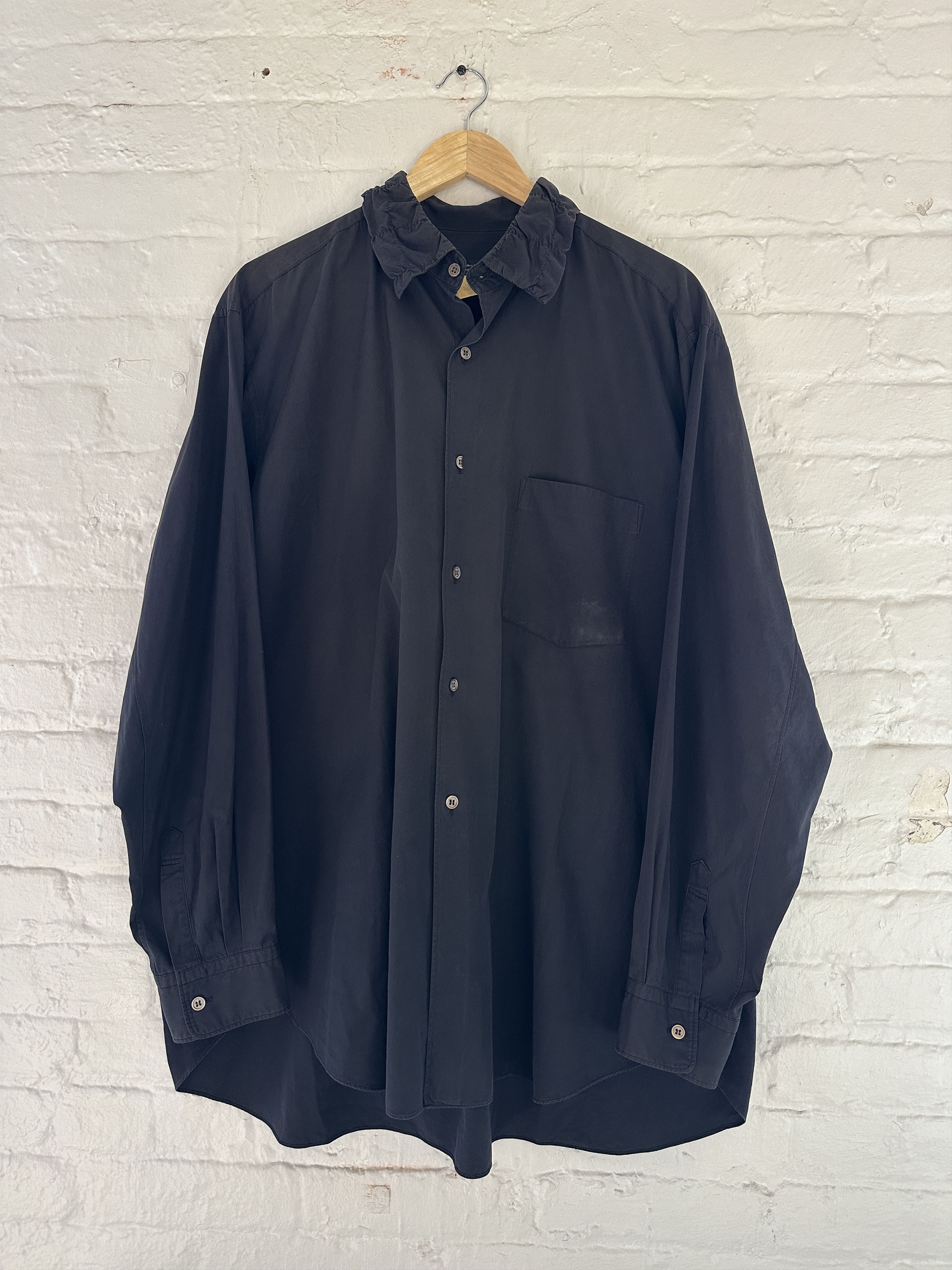 Pre-owned Comme Des Garçons Homme Plus Button Up Shirt In Black