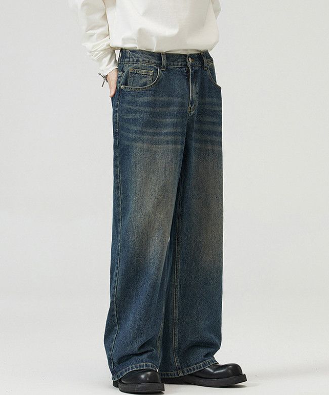 Vintage American straight loose-fitting distressed jeans Size US 32 / EU 48 - 2 Thumbnail