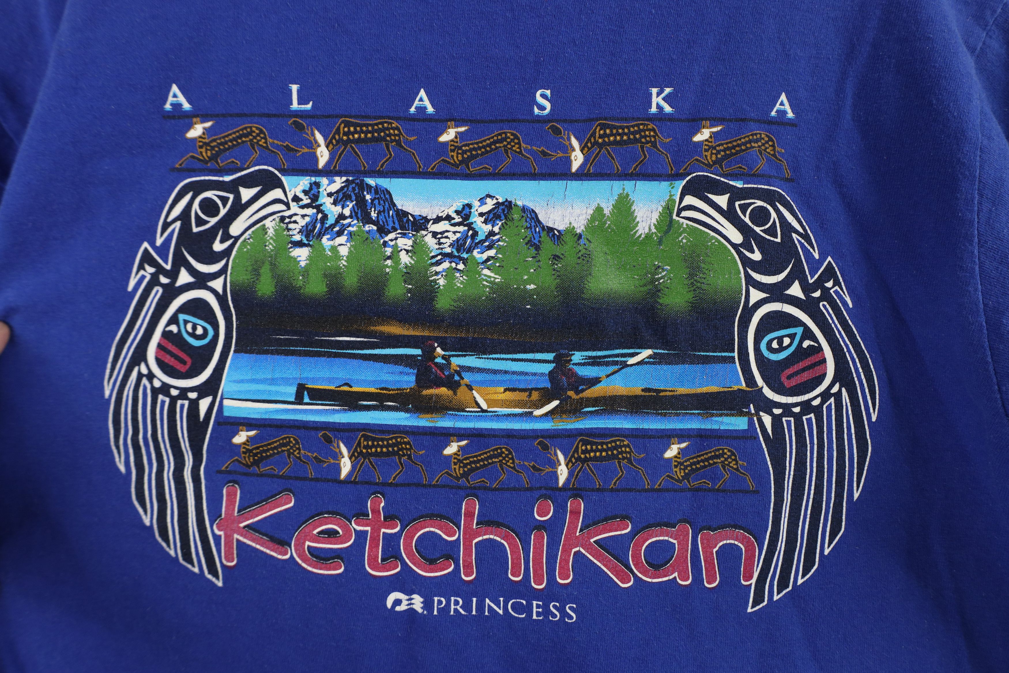 Vintage Vintage 90s Cruises Ketchikan Alaska T-Shirt Blue Cotton Size S / US 4 / IT 40 - 9 Thumbnail