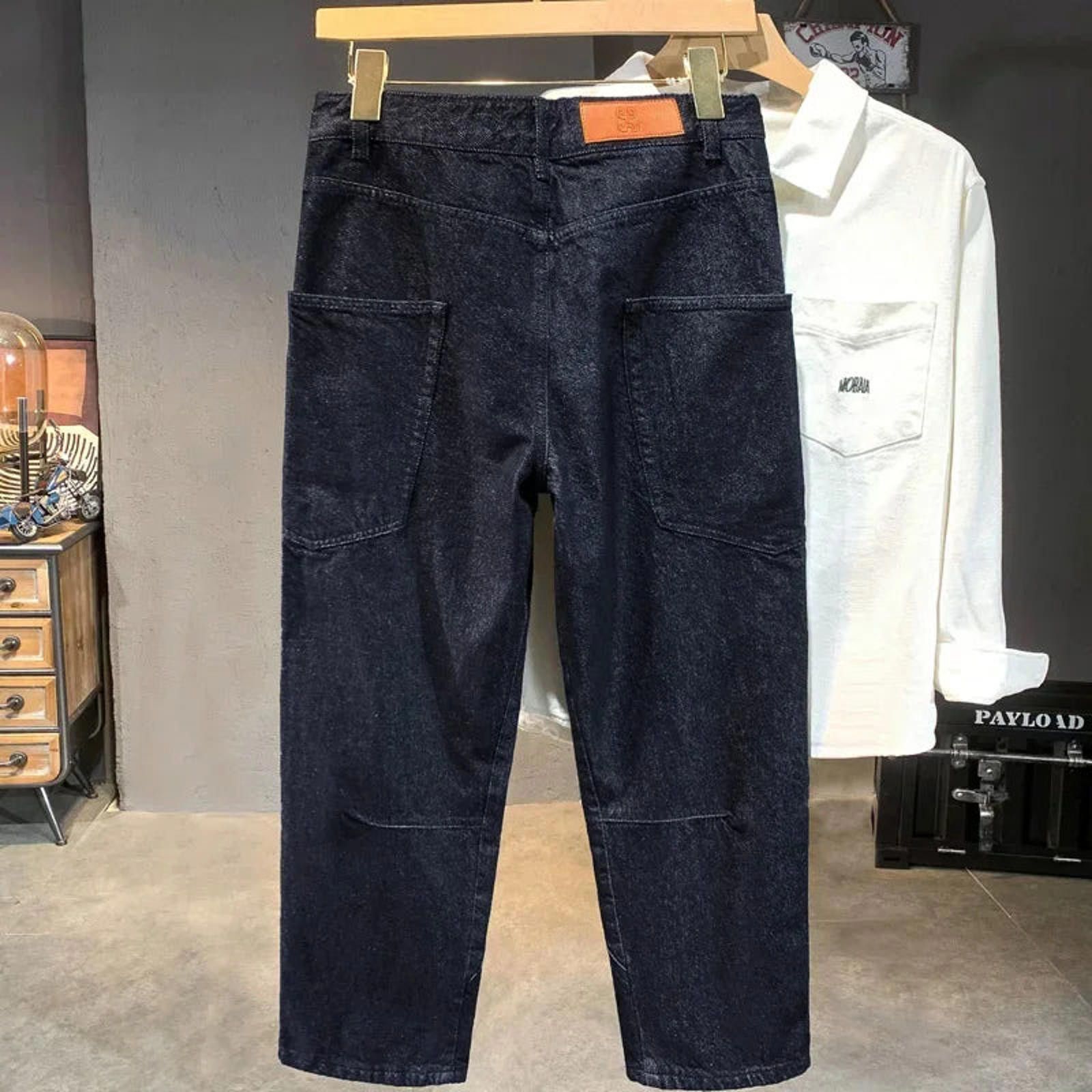 Jean Dark Rinse Denim Volume Jeans Size US 32 / EU 48 - 3 Thumbnail