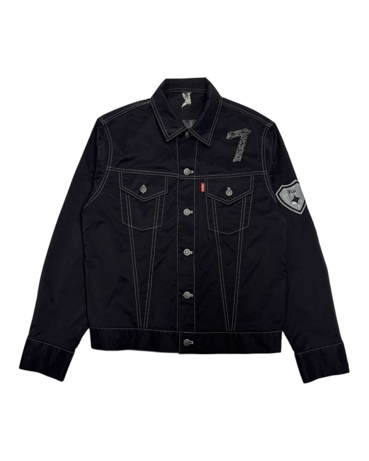 If Six Was Nine × Levi's 🔥RARE LEVIS FLU BLACK NYLON TRUCKER JACKET Size US M / EU 48-50 / 2 - 2 Thumbnail