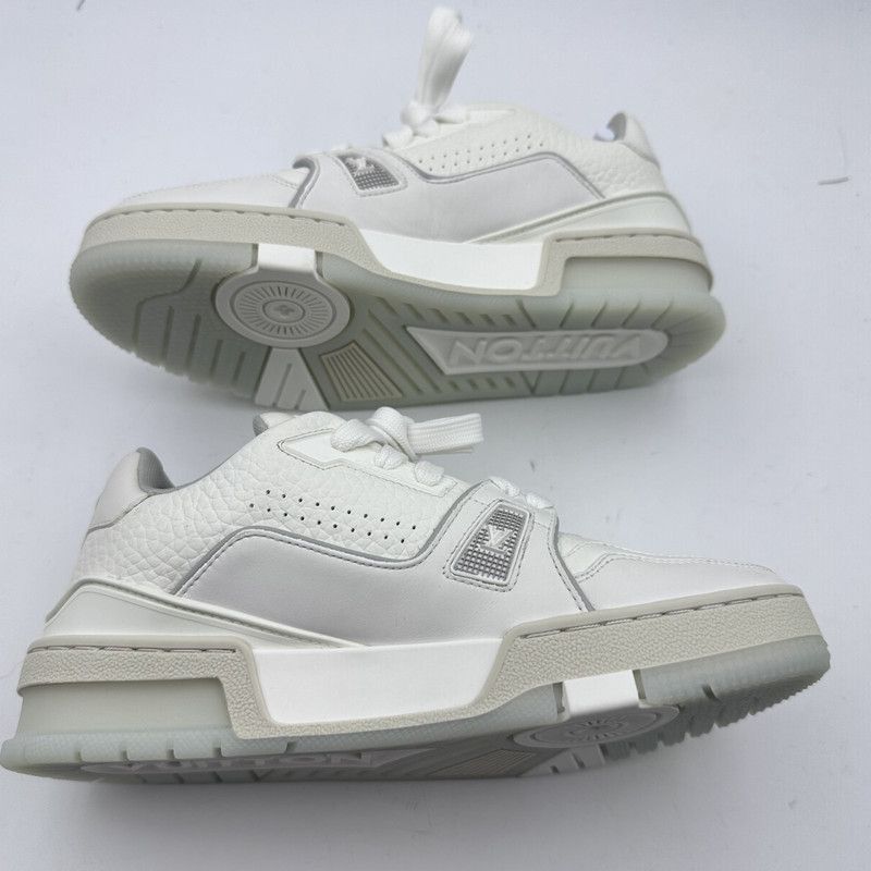 Louis Vuitton Louis Vuitton Trainer White Low-Top Fashion Sneakers -2508 Size US 5.5 / EU 38 - 3 Thumbnail