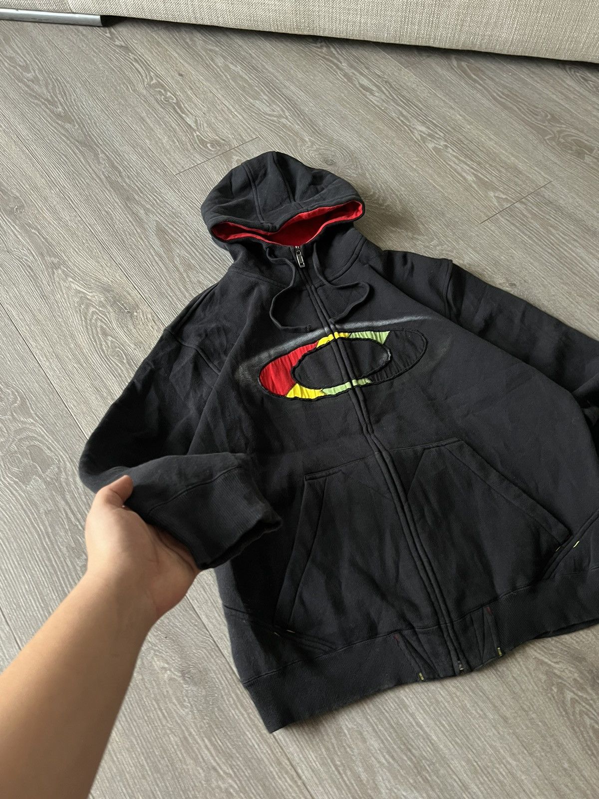 Oakley × Vintage Vintage 💥 Oakley Zip Hoodie Size US L / EU 52-54 / 3 - 6 Thumbnail