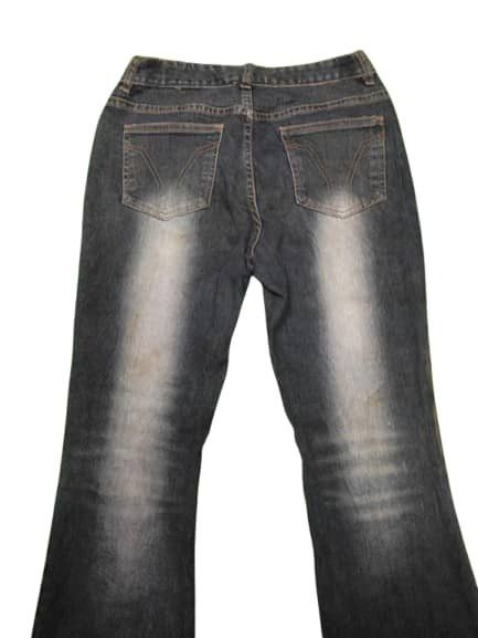 The Unbranded Brand × Vintage UNBRAND FLOWER SHADOW FLARED JEANS Size 29" - 4 Thumbnail