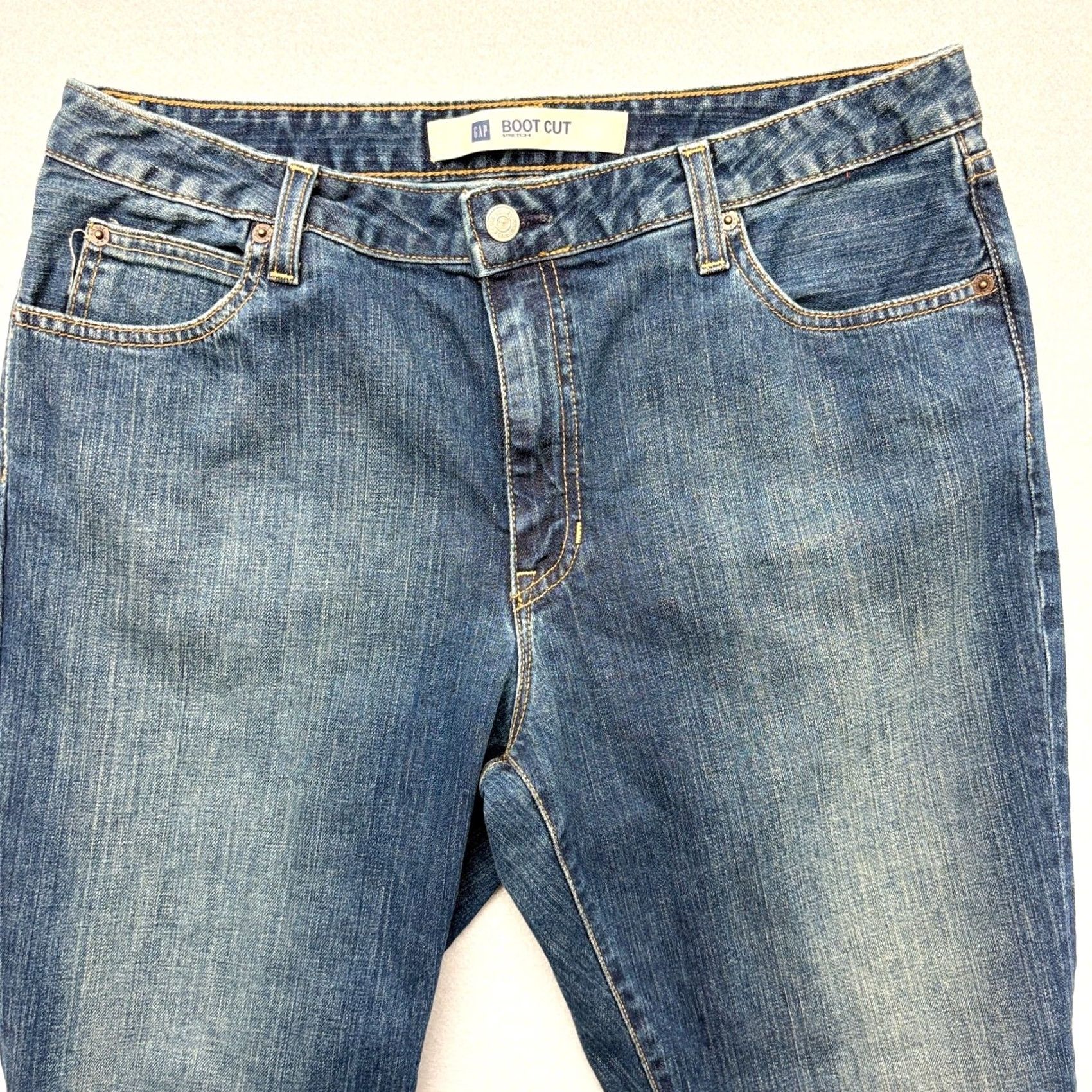 Gap VINTAGE Gap Bootcut Jeans Mid Rise Blue Medium Wash 14 Tall Long Denim Women Shoes? Size 36" / US 14 / IT 50 - 3 Thumbnail