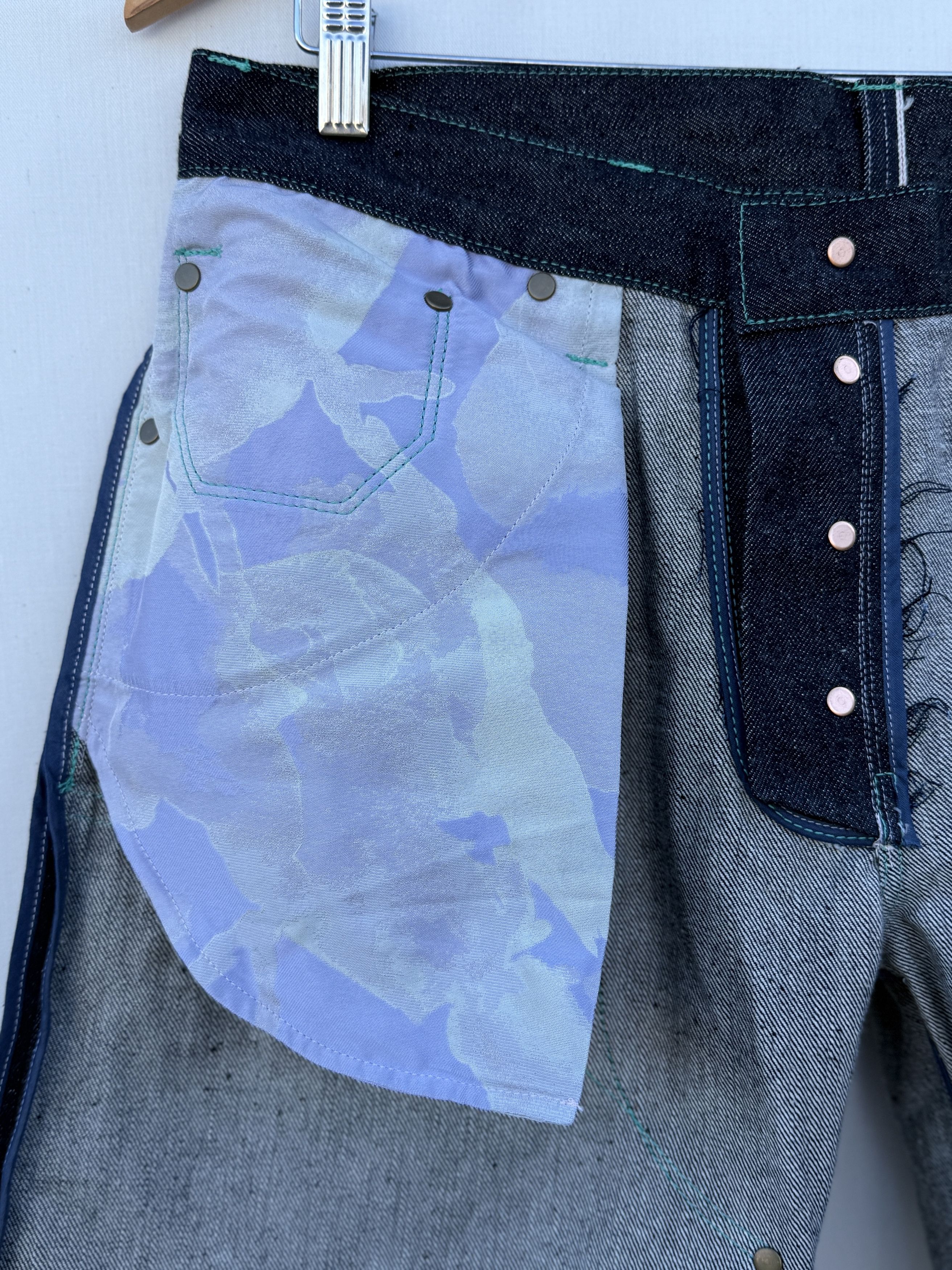Other Vimeux Teal Japanese Selvedge Double Front Jeans Size 34 Size US 34 / EU 50 - 5 Thumbnail