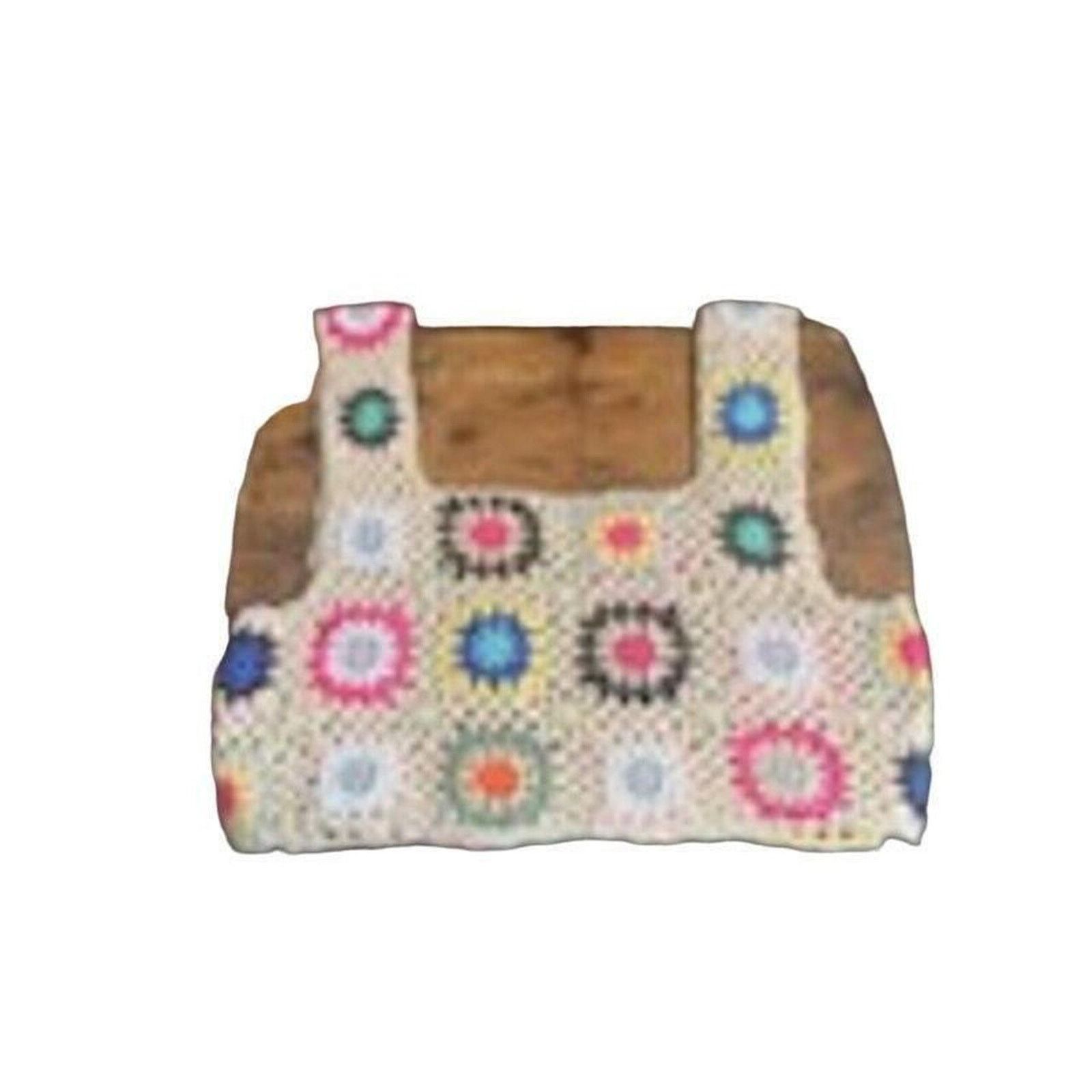 The Unbranded Brand Handmade crochet crop top square Size ONE SIZE - 1 Thumbnail