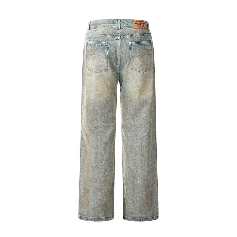 Vintage American retro distressed straight leg jeans for men Size US 32 / EU 48 - 2 Thumbnail