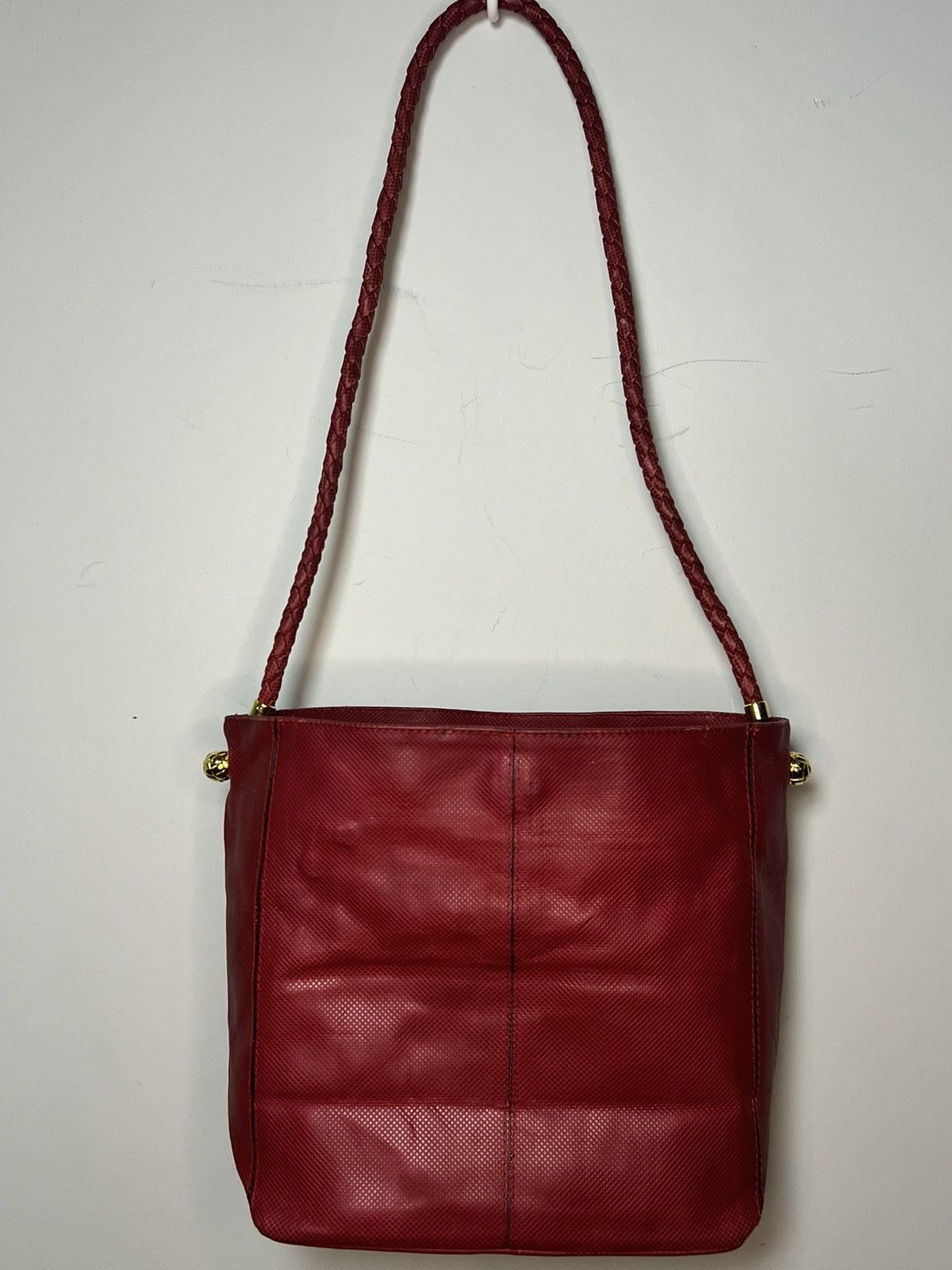 Bottega Veneta Bottega Veneta Red Leather Braided Strap Size ONE SIZE - 2 Thumbnail