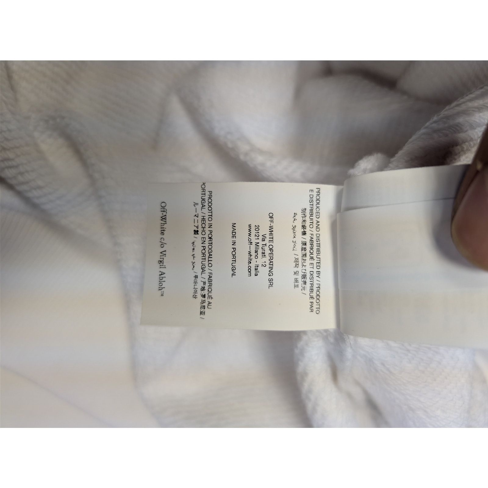 Off-White o1rshd1 Diag Skate Crewneck Sweatshirt in White / Black Size US L / EU 52-54 / 3 - 21 Thumbnail