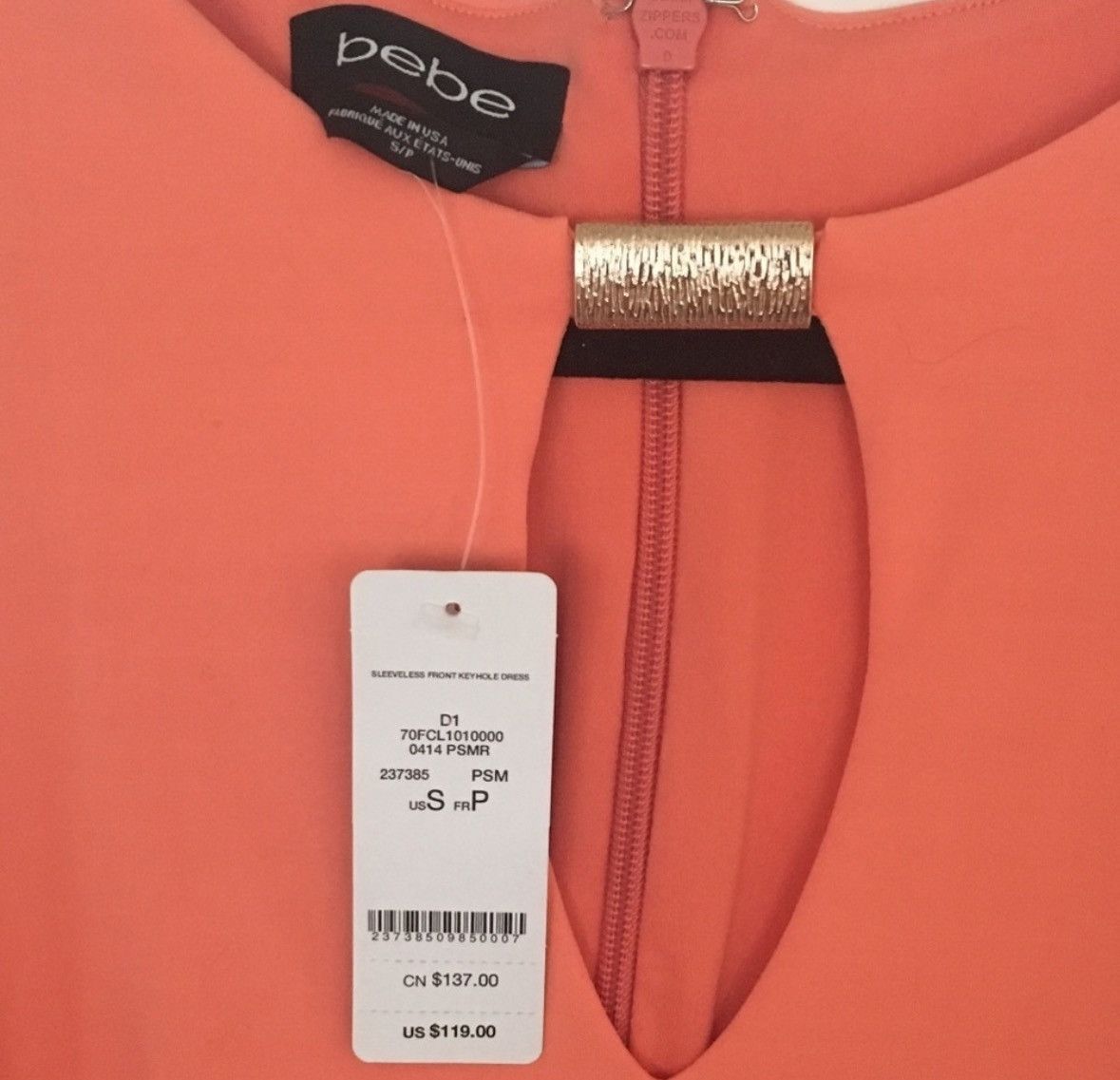 Bebe Bebe Keyhole Sleeveless Dress Size S / US 4 / IT 40 - 3 Thumbnail