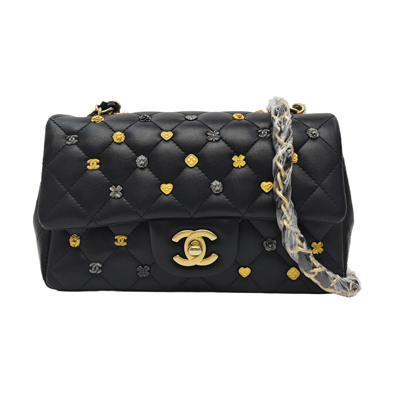 Chanel Chanel Classic Flap Studded Lambskin Bag One Size Size ONE SIZE - 1 Thumbnail