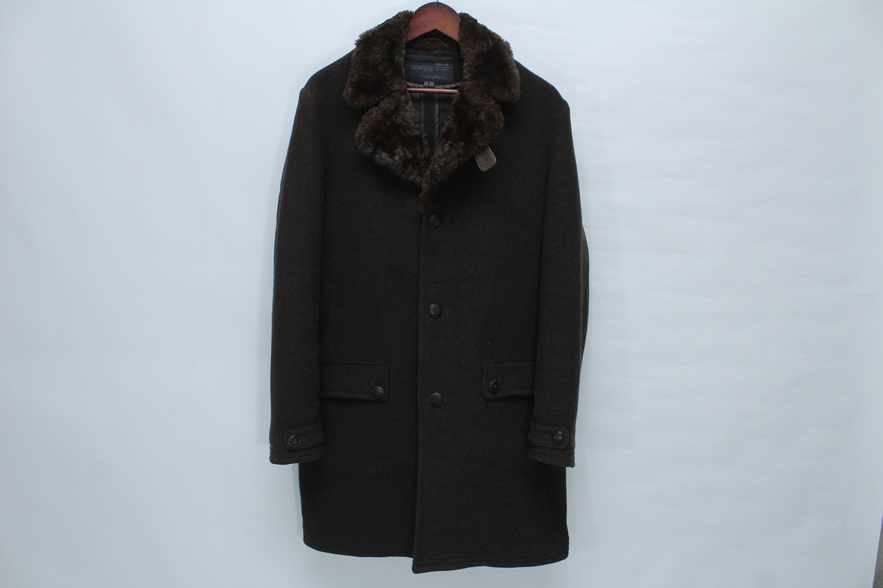 Marlboro Classics Marlboro Classics MCS Wool Plaid Coat with Fur Collar Size US M / EU 48-50 / 2 - 1 Thumbnail