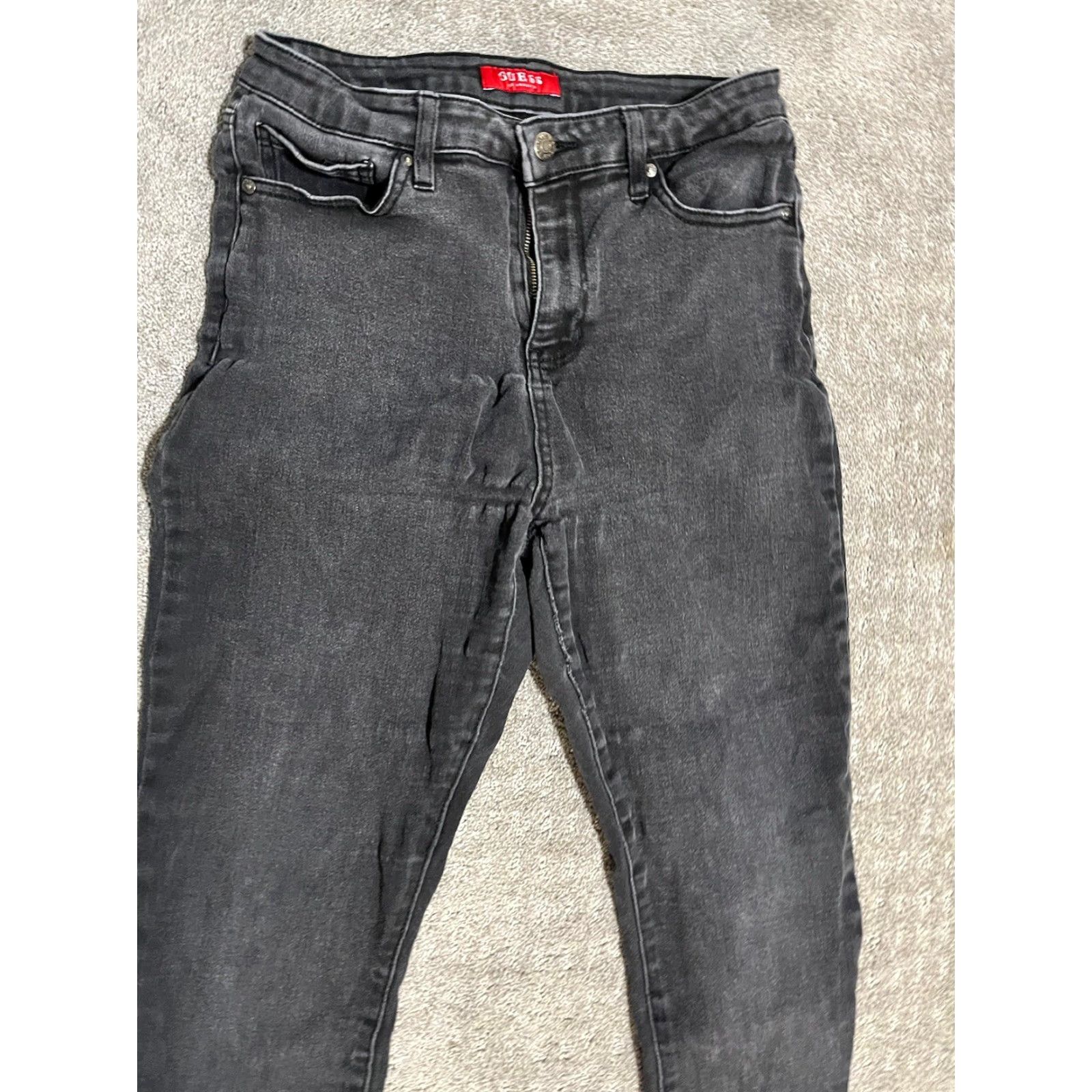 Guess GUESS Women's Modern Skinny Jeans Black 31 Distressed Jeans Size 24" / US 00 / IT 34 - 2 Thumbnail