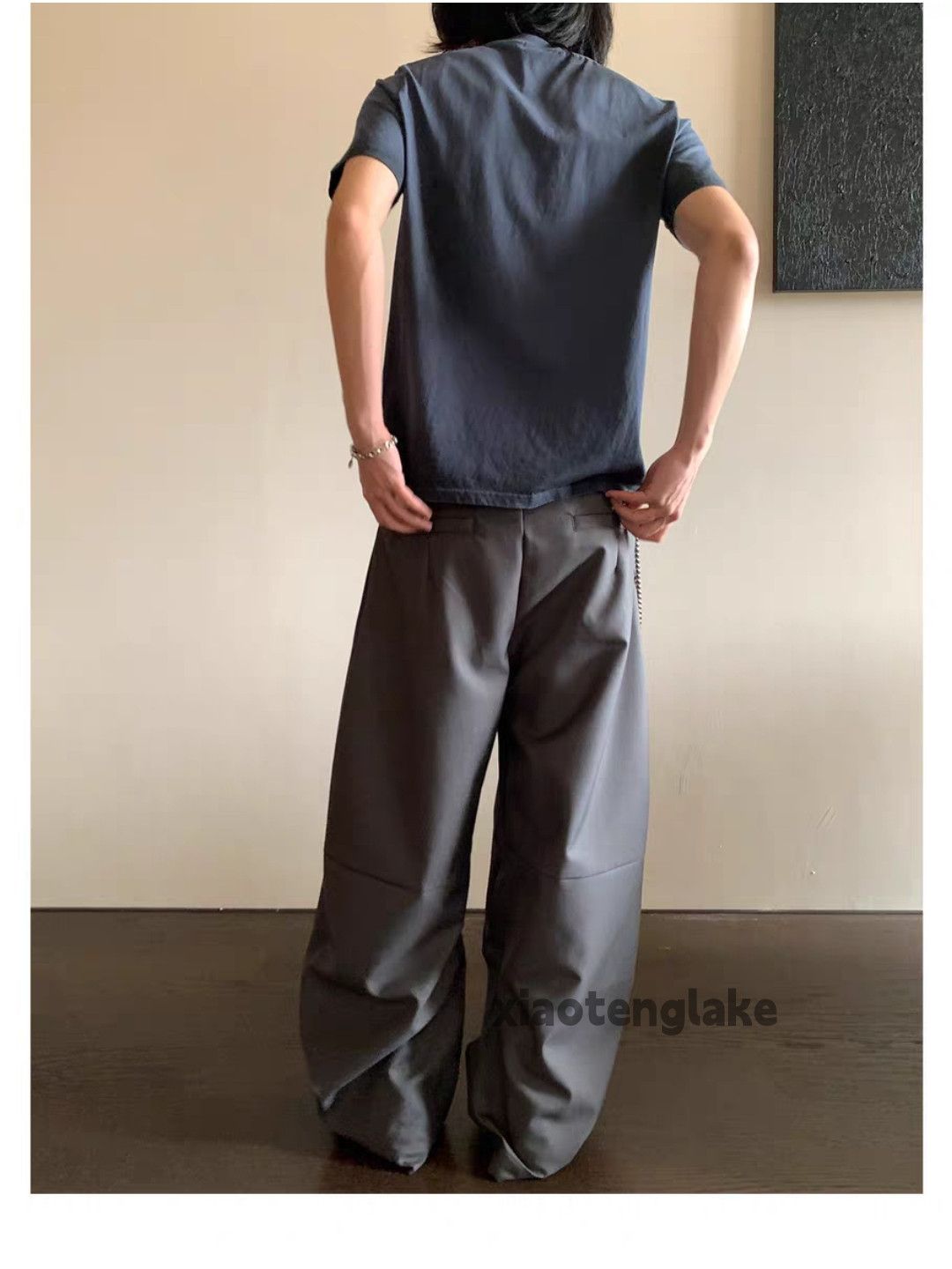 Designer Unisex utility loose baggy pleated yuppie cleanfit pants Size US 32 / EU 48 - 2 Thumbnail