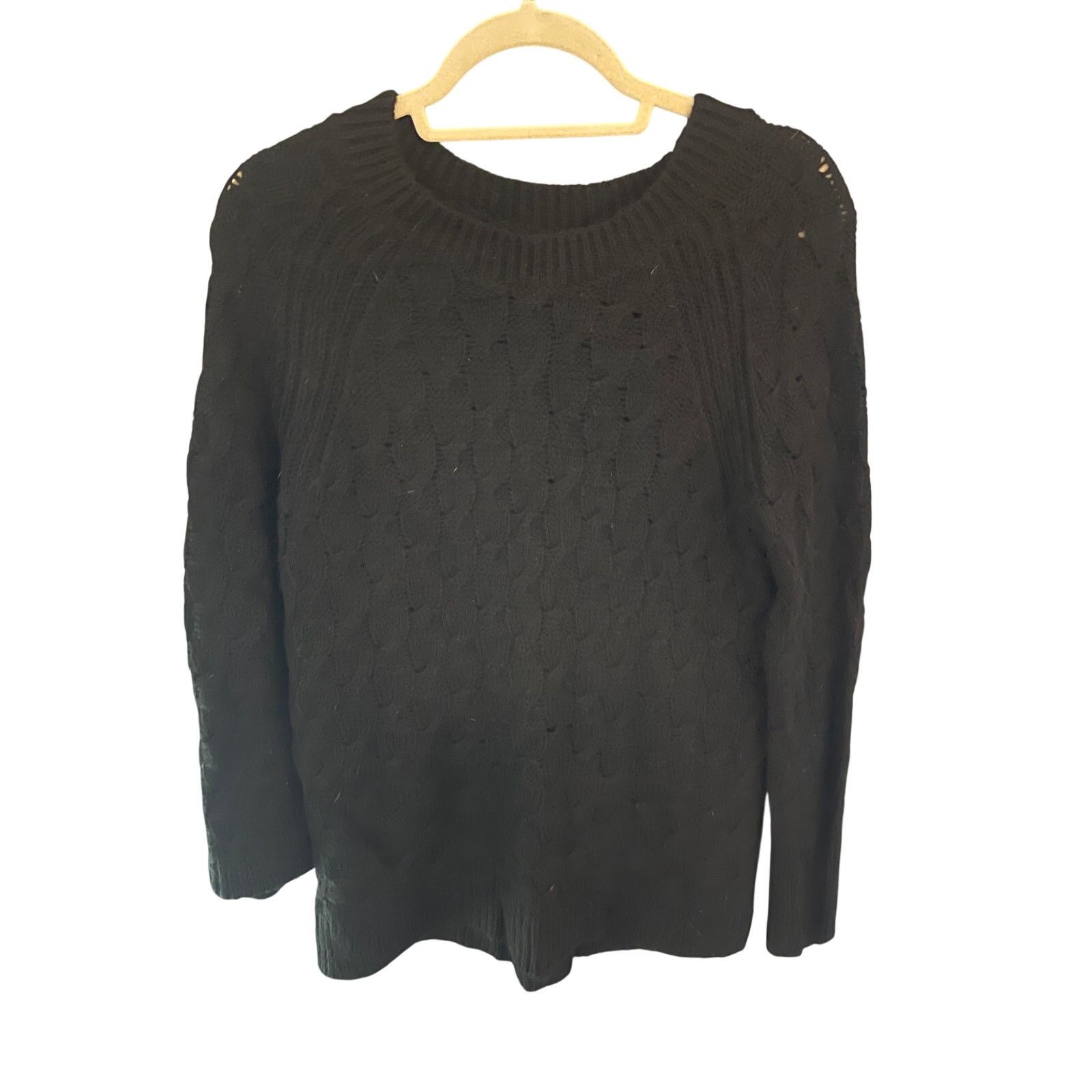 Ann Taylor Ann Taylor Cable Knit Sweater Med Wool Blend Crewneck Size M / US 6-8 / IT 42-44 - 2 Thumbnail