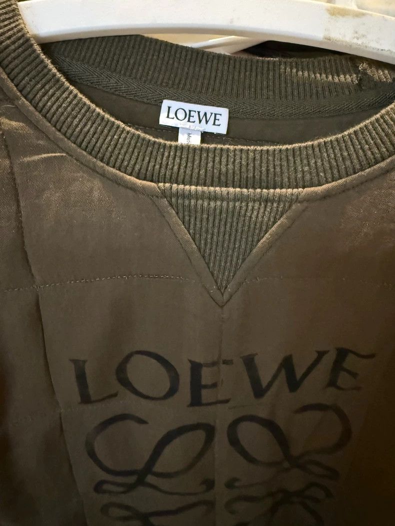 Loewe LOEWE Brown and green cotton hoodie with big Logo Size L / US 10 / IT 46 - 2 Thumbnail