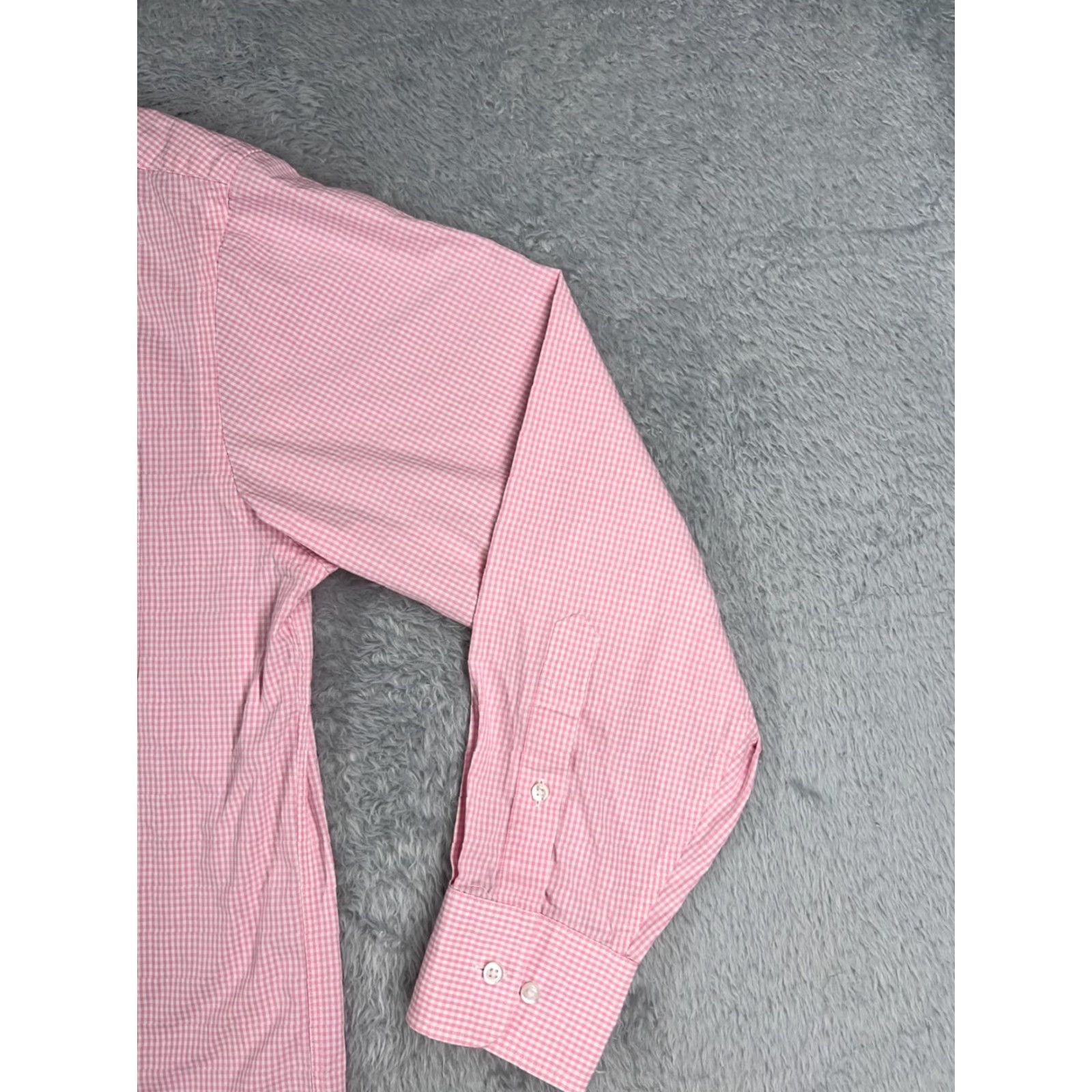 Tommy Hilfiger Tommy Hilfiger Button-Up Shirt Men 15.5 Pink Plaid Long Sleeve Regular Fit Size US M / EU 48-50 / 2 - 2 Thumbnail