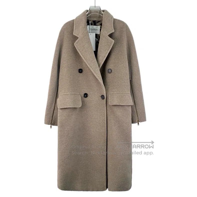 Other Max Mara Khaki Alpaca Hair Lapel Double Breasted Long Slee Size S / US 4 / IT 40 - 1 Thumbnail