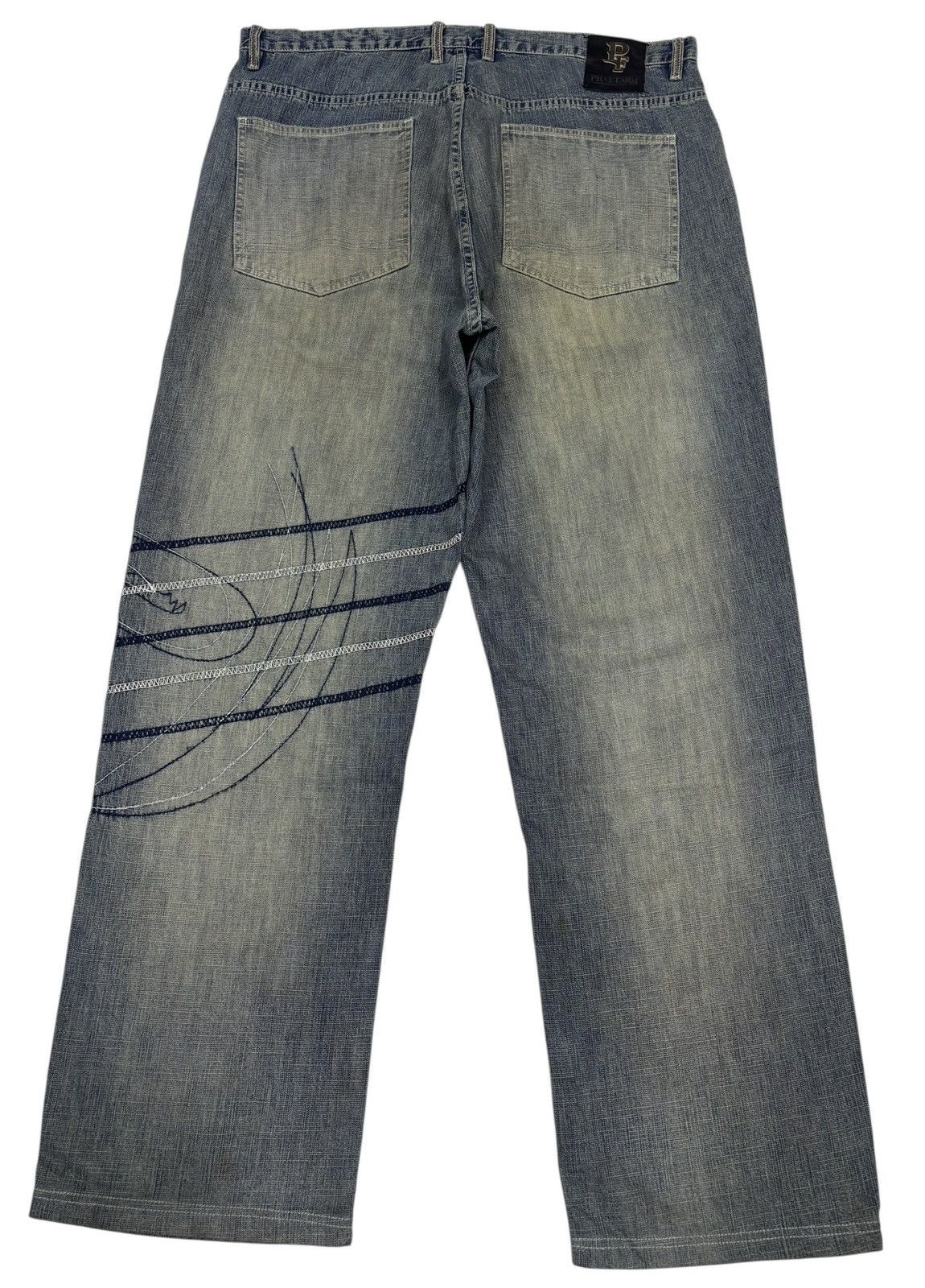 Kapital Baggy Jeans Phat Farm Embroidery Rare Design Jeans Size US 38 / EU 54 - 2 Thumbnail