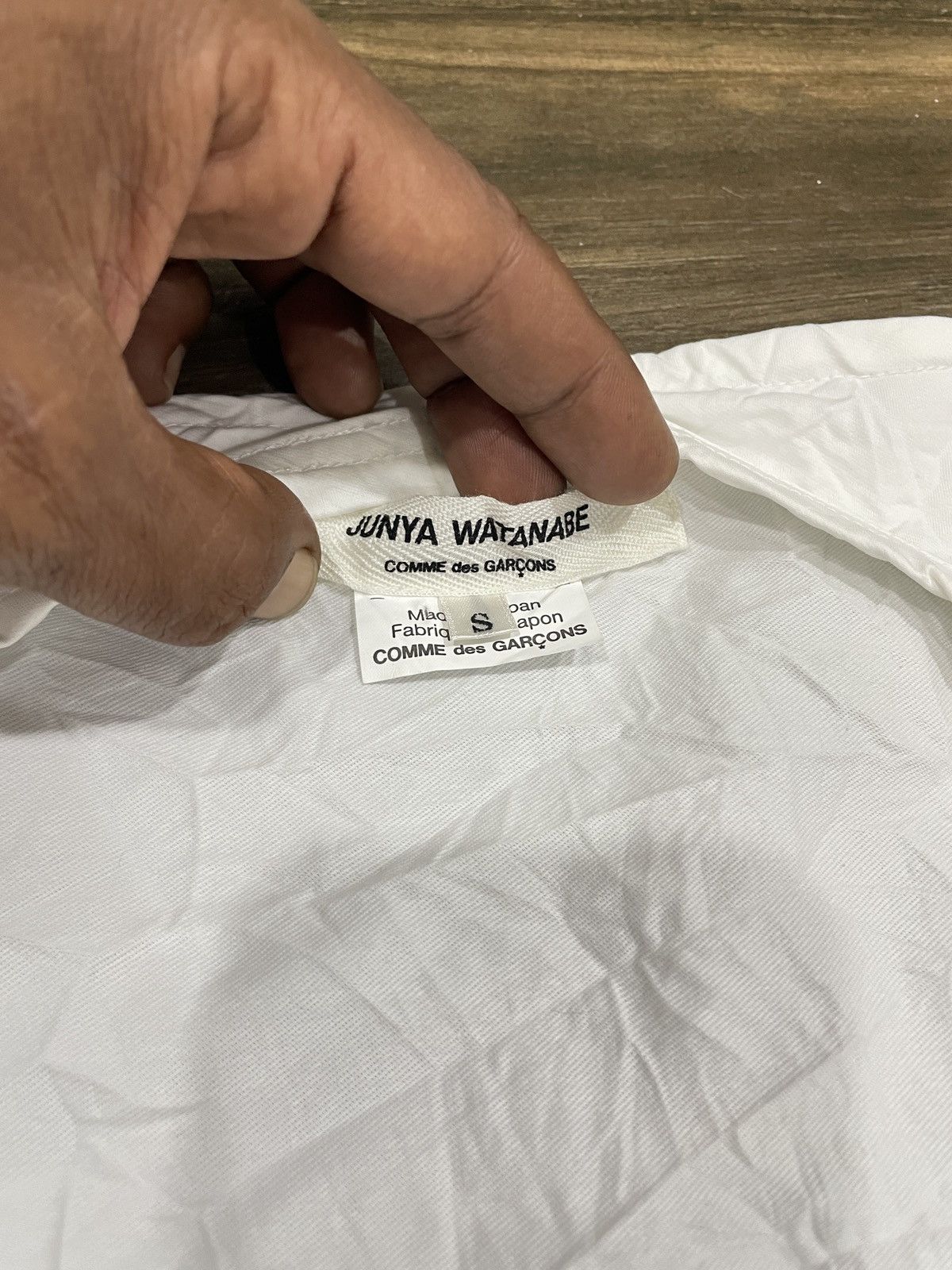 Comme des Garcons Junya Watanabe Winkled Oversized White Tee Size S / US 4 / IT 40 - 6 Thumbnail
