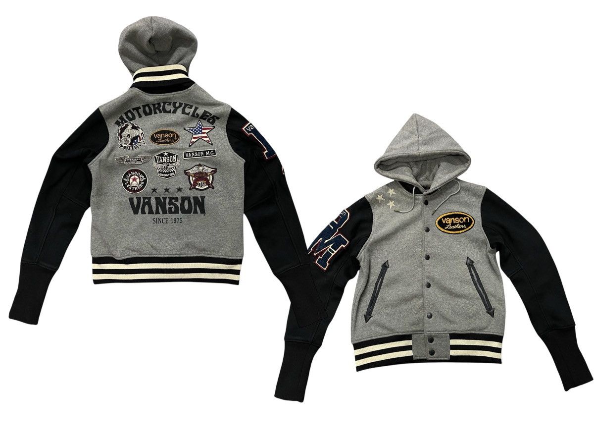 Vanson Leathers 2000s VANSON LEATHERS VARSITY HOODIE COTTON RARE Size US M / EU 48-50 / 2 - 1 Thumbnail