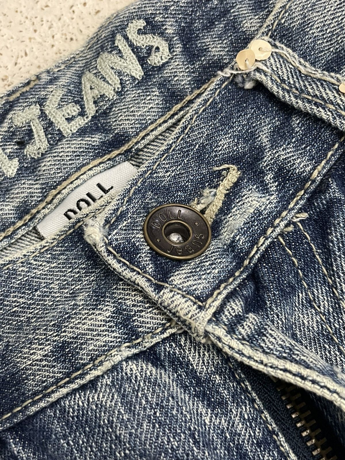 Designer Doll Jeans Creative Custom Soft Style Unisex Size US 30 / EU 46 - 14 Thumbnail