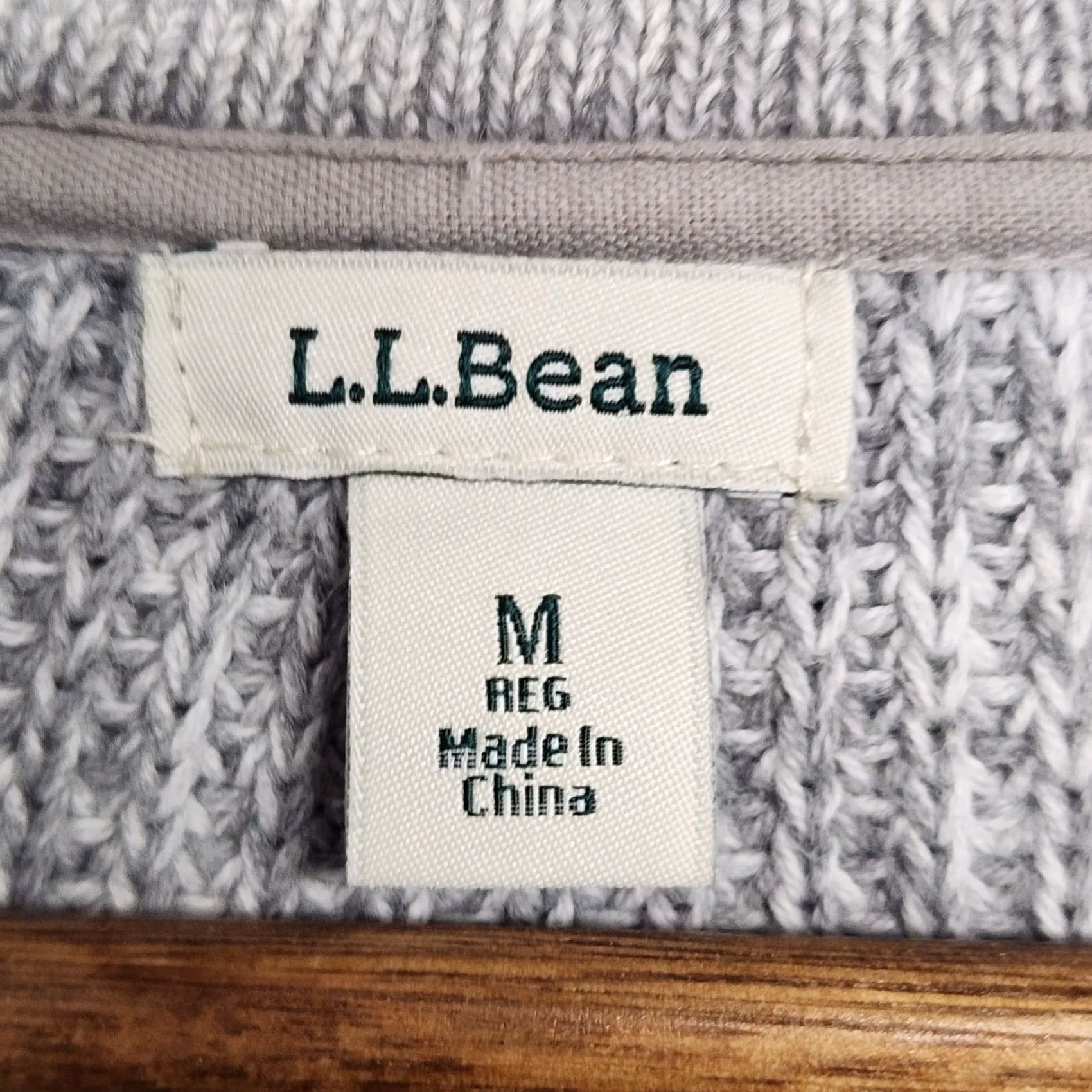 Vintage VINTAGE LL Bean Sweater Jacket Womens Medium Grey Full Zip 100% Cotton Pockets 507434 Size M / US 6-8 / IT 42-44 - 4 Thumbnail