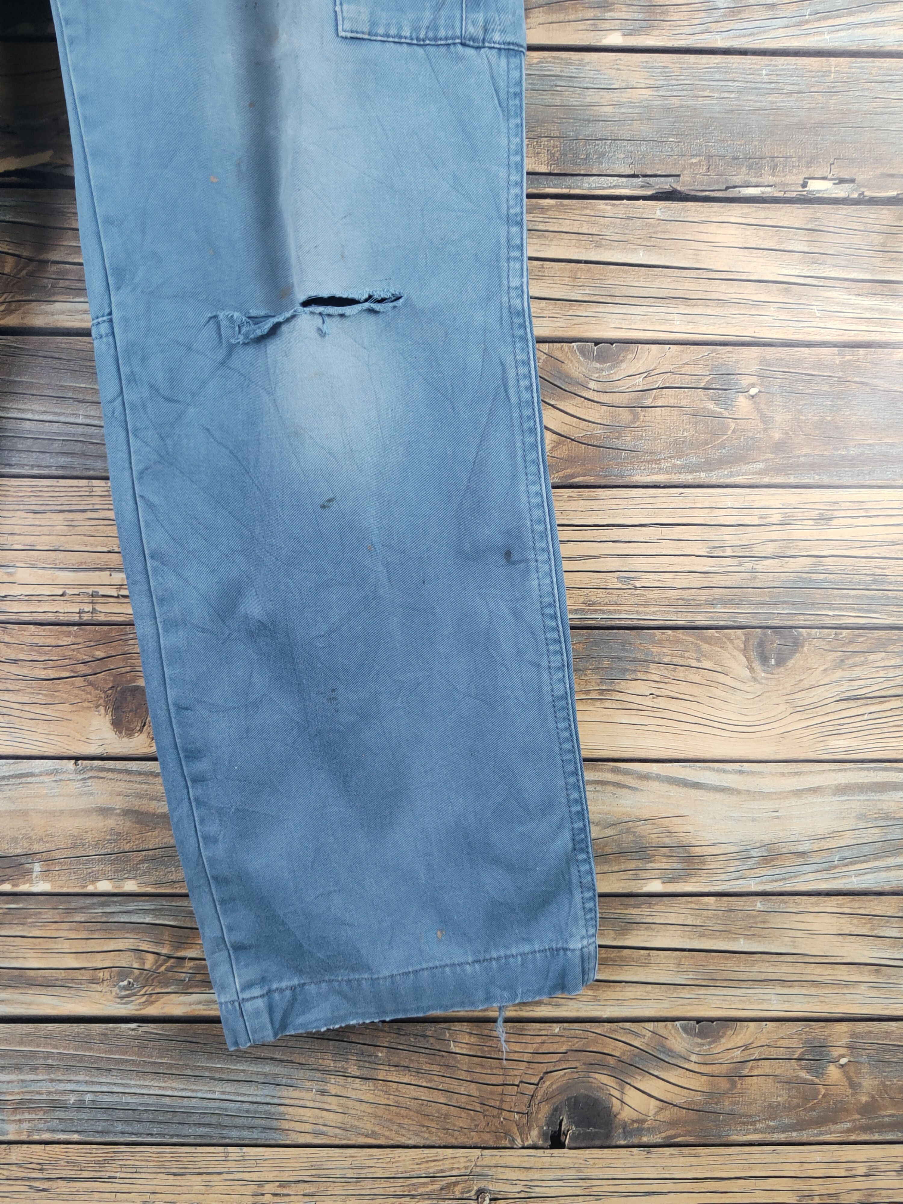 Japanese Brand N evolutions Blue Faded Multipocket Cargo Pants #W2186 Size US 30 / EU 46 - 6 Thumbnail