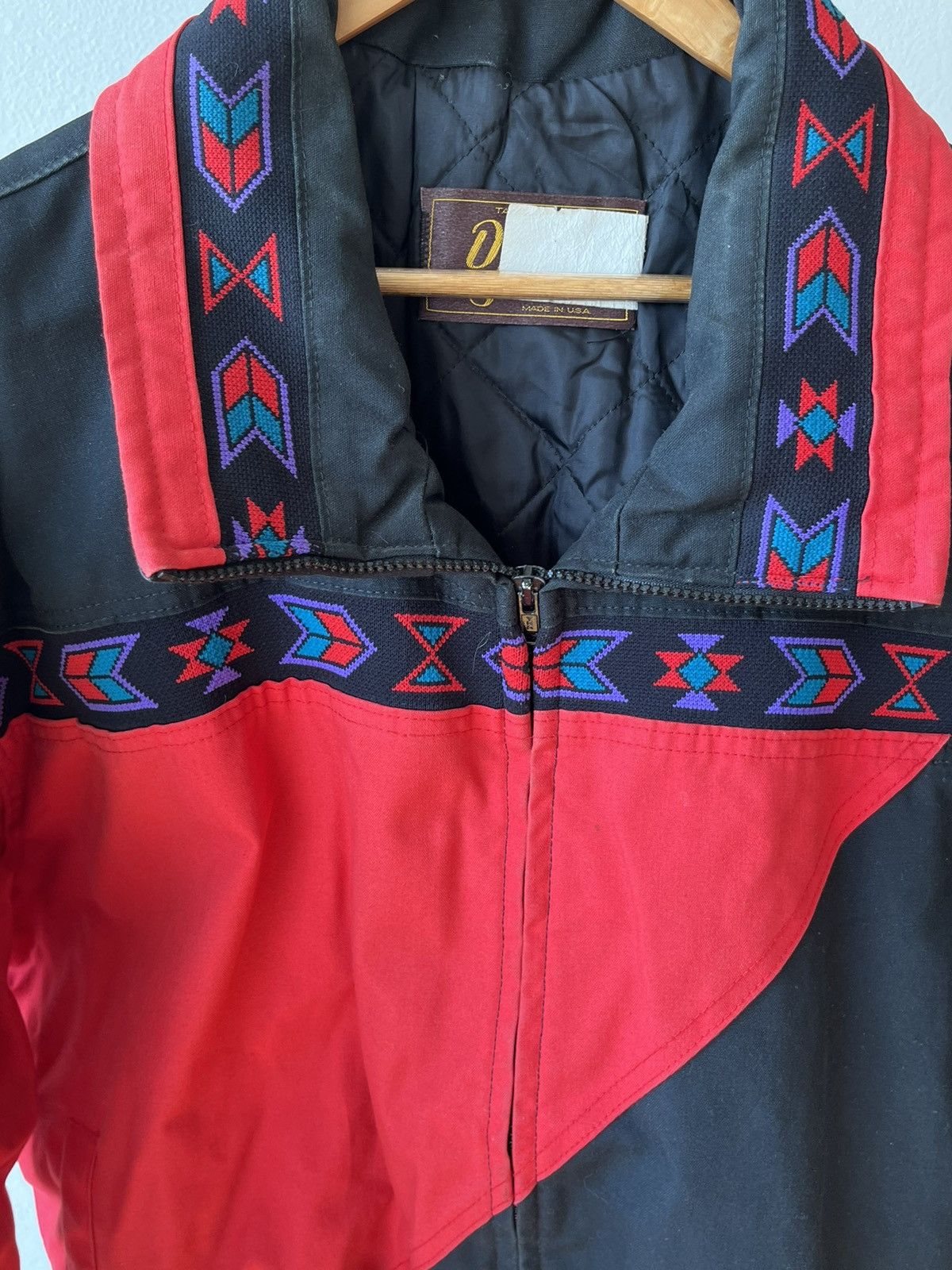 Vintage Vintage 90s David James Jacket Black Western Aztec Size US L / EU 52-54 / 3 - 4 Thumbnail
