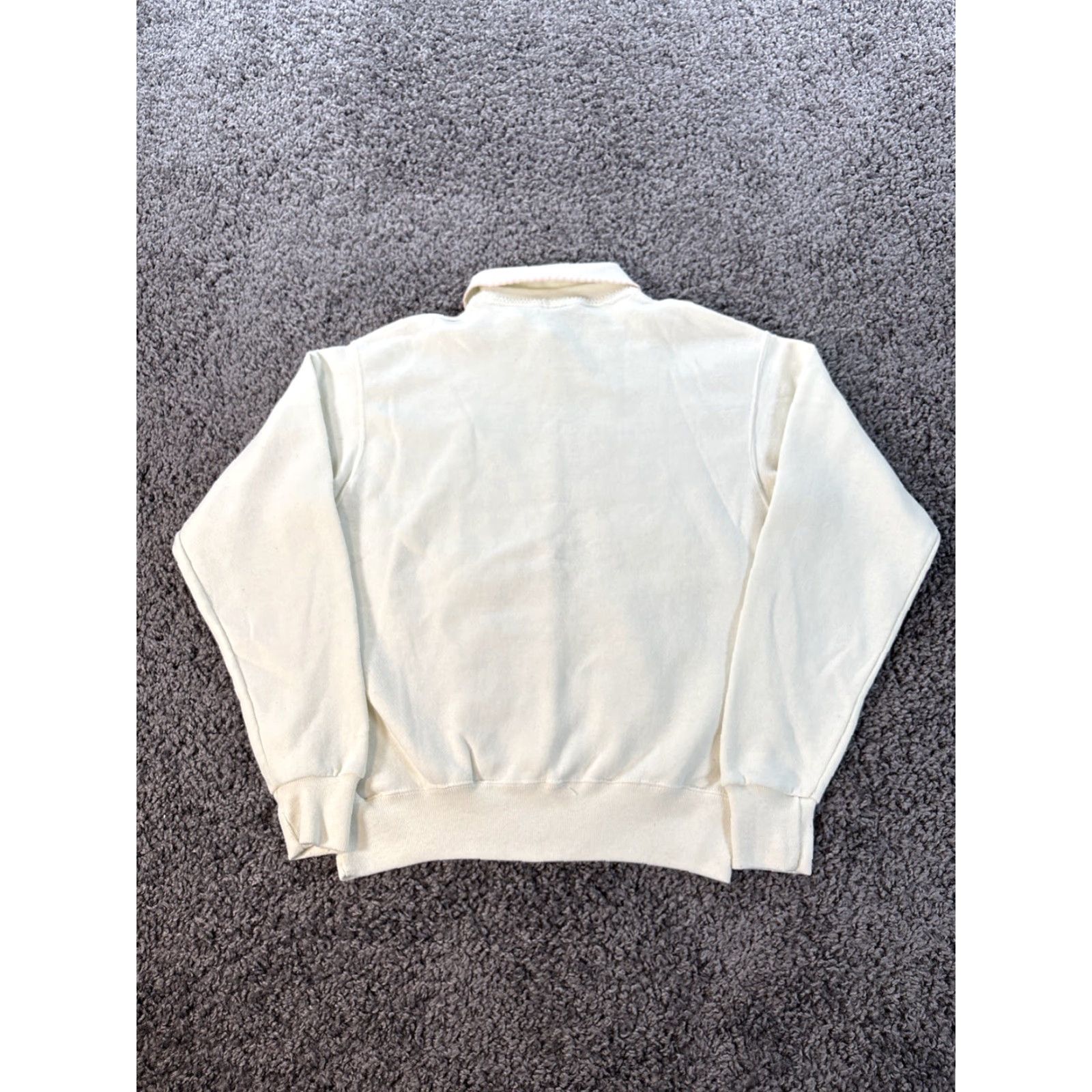 Folk VINTAGE Tribal Sweatshirt Womens Medium Floral Nature 90s White Pullover Woman M State: Activewear, Regular, Pullover, Floral, Nature Size M / US 6-8 / IT 42-44 - 5 Thumbnail