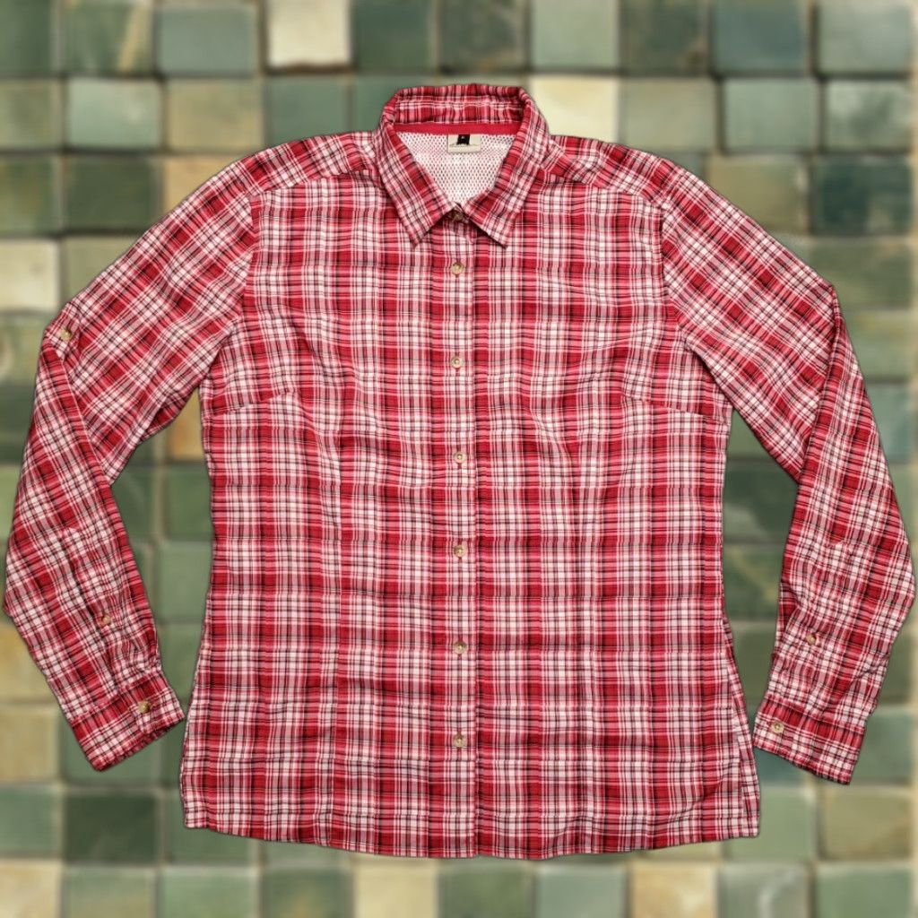Vintage VINTAGE American Outback Shirt Womens Large Red Plaid Vented Roll Tab Sleeves Hike Fish Size L / US 10 / IT 46 - 1 Thumbnail