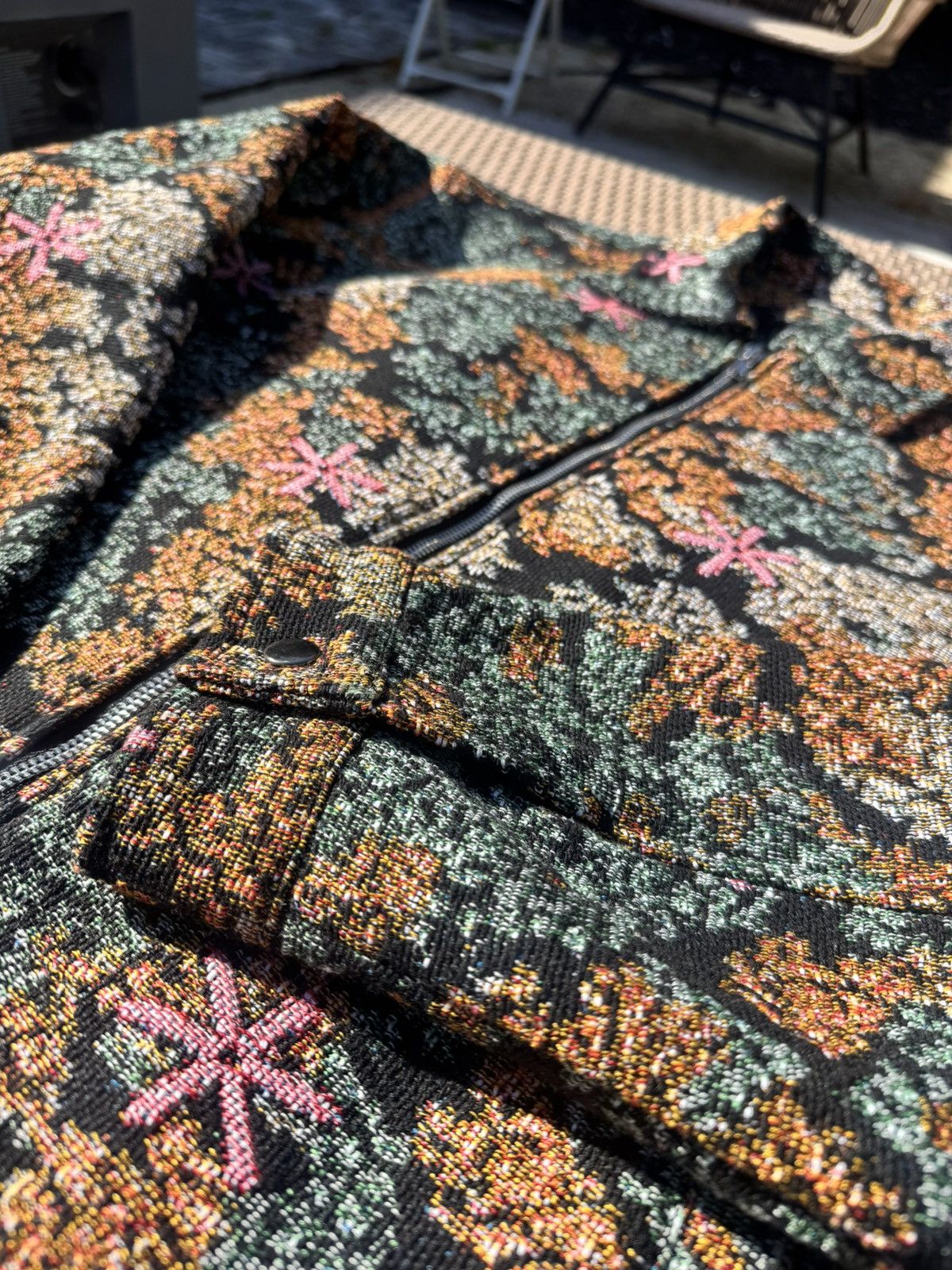 Other Bay Rascal Tapestry Floral Jacket, Streetwear Statement Coat Size US L / EU 52-54 / 3 - 5 Thumbnail