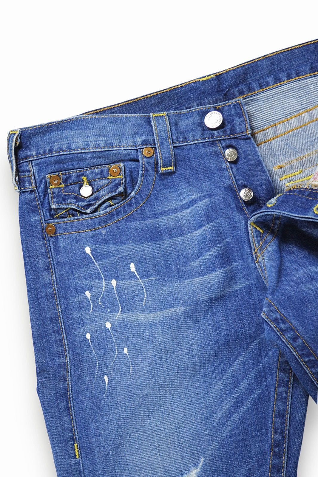 True Religion Y2k True Religion USA Straight Baggy Fit Painted Denim Size US 30 / EU 46 - 8 Thumbnail