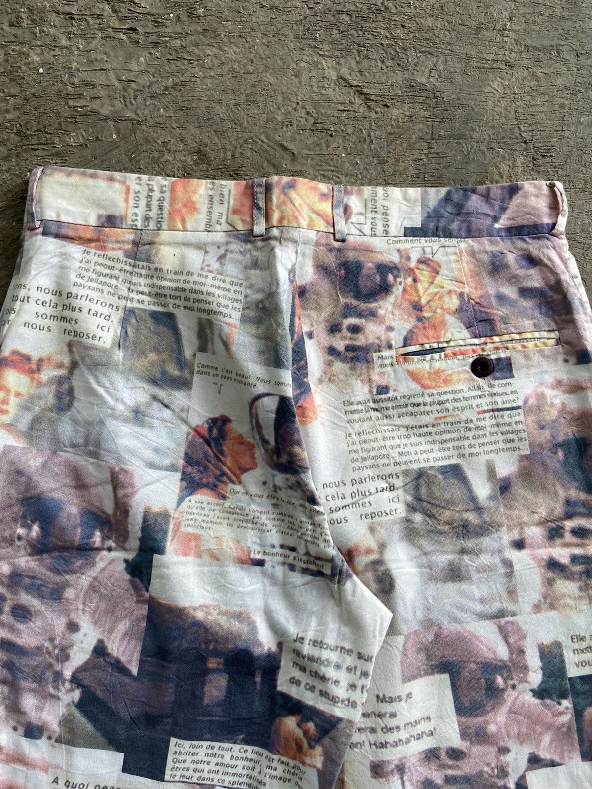 Jean Charles De Castelbajac 1990 JC de Castelbajac - Paper Printed Pants Size 29" - 13 Thumbnail