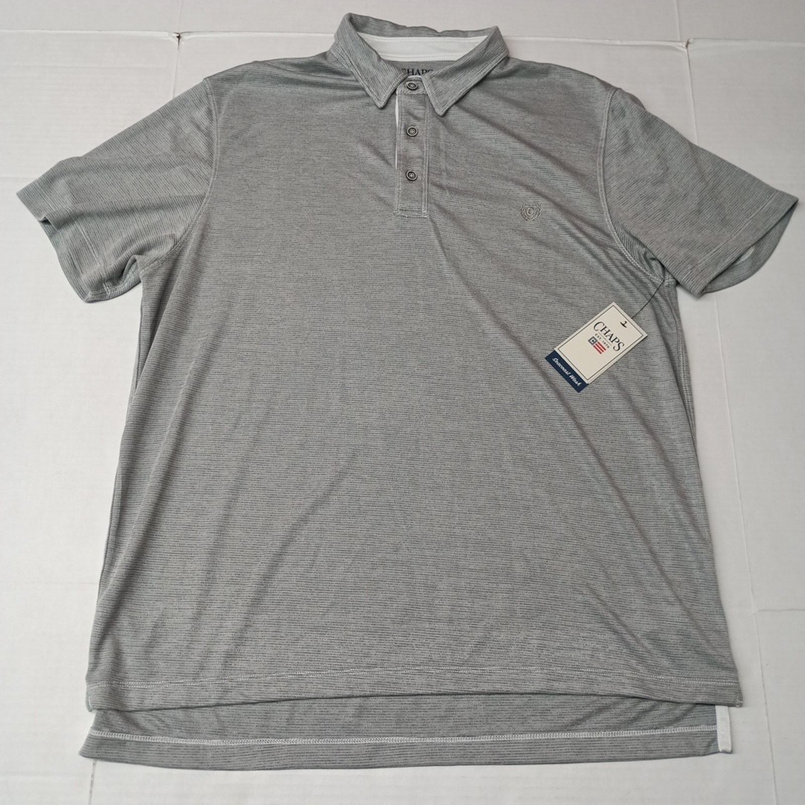 Chaps Chaps Milton Polo Shirt Men XL Gray Seacoast Wash Super Soft Size US XL / EU 56 / 4 - 1 Thumbnail