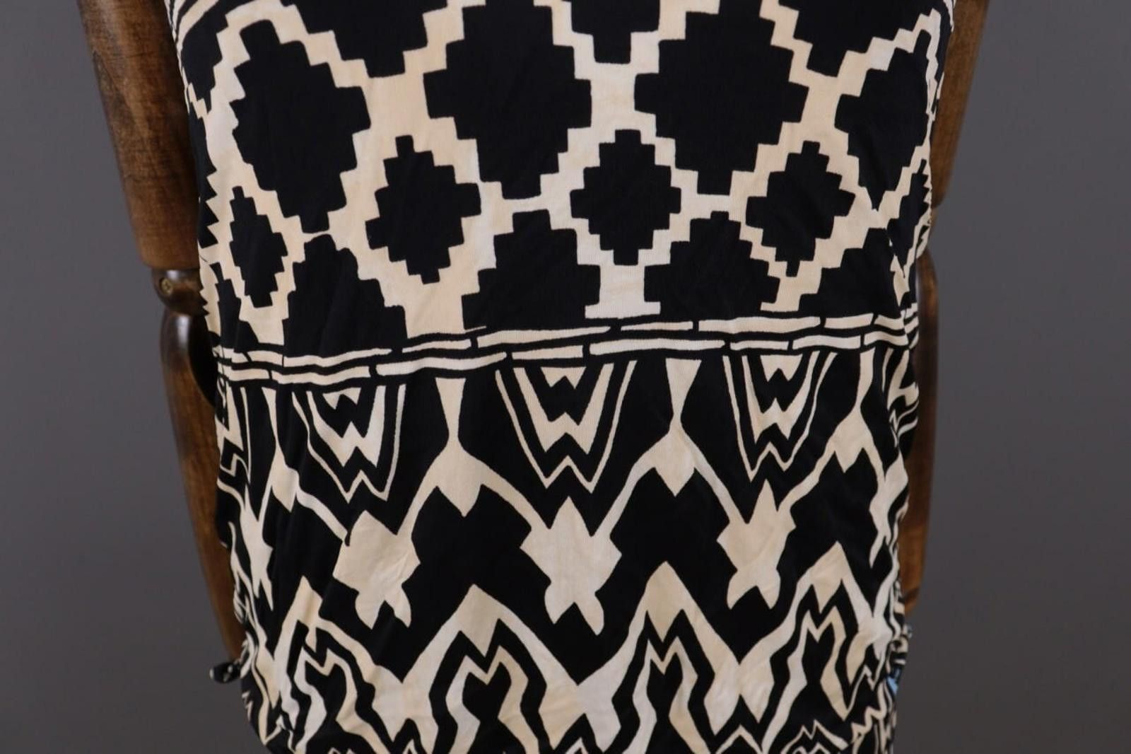 Designer Miss Sixty Collection Black Abstract Stretch Short Dress M Size M / US 6-8 / IT 42-44 - 5 Thumbnail